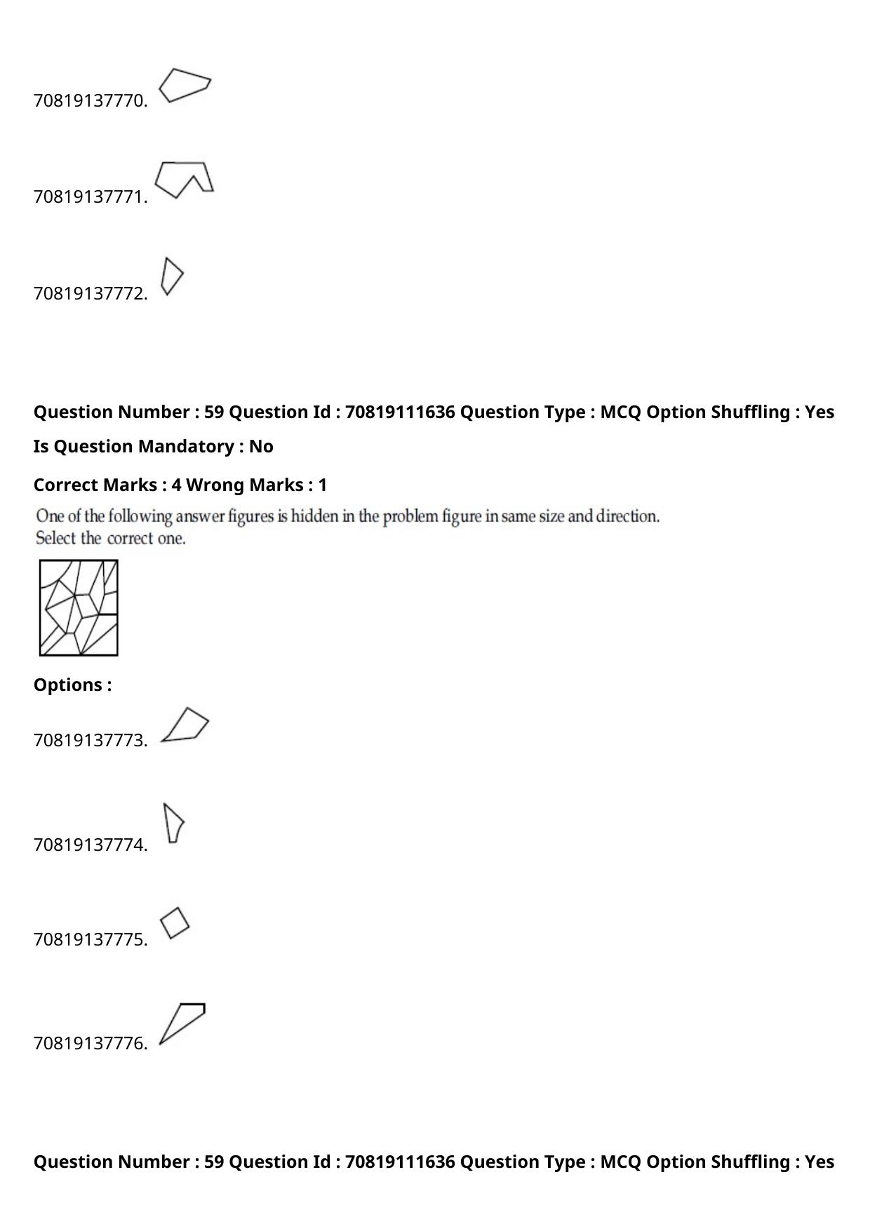JEE Mains 2021: B.Arch Kannada	(Shift 2) 23-02-2021 Question Paper - Page 69