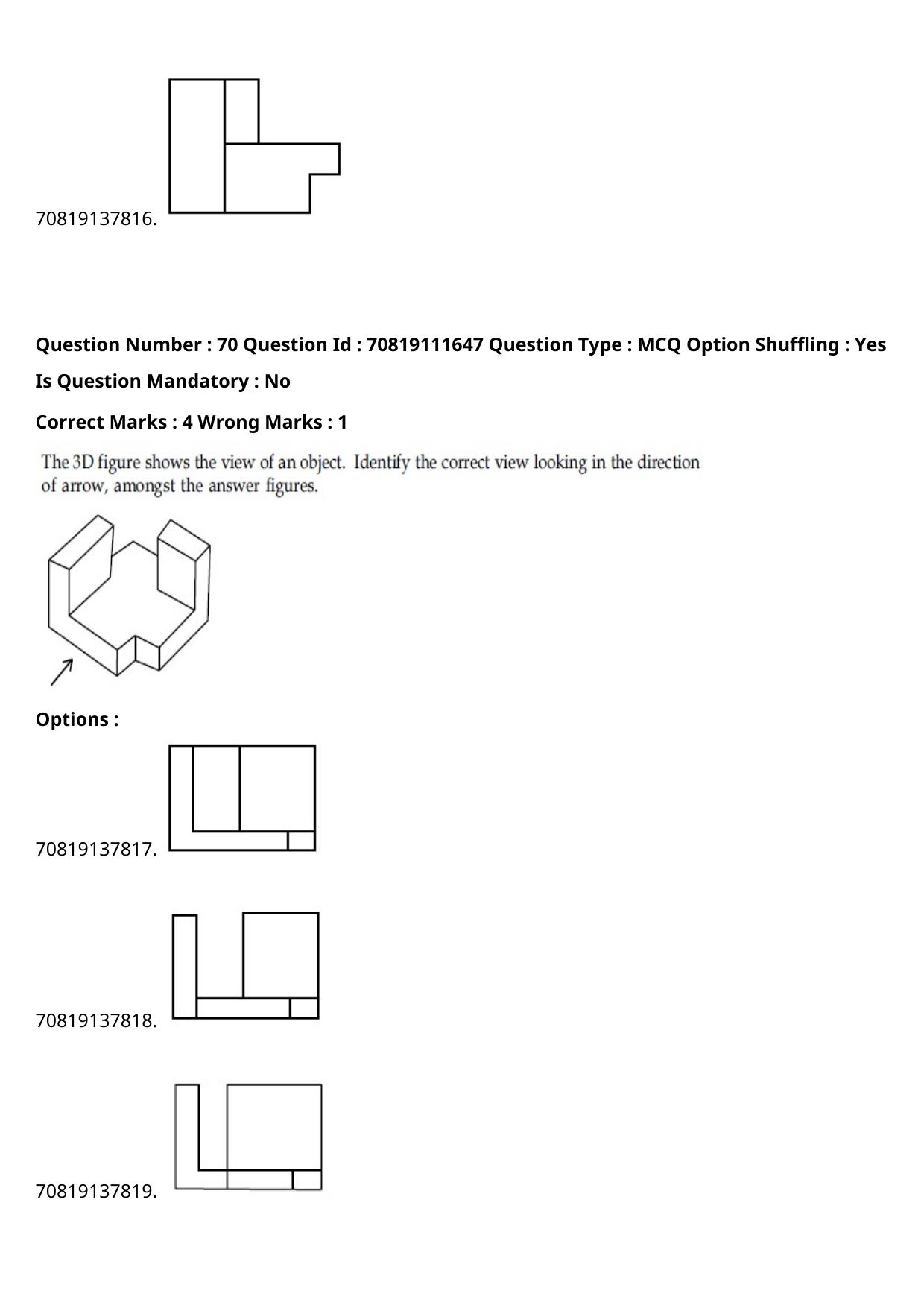 JEE Mains 2021: B.Arch Kannada	(Shift 2) 23-02-2021 Question Paper - Page 92