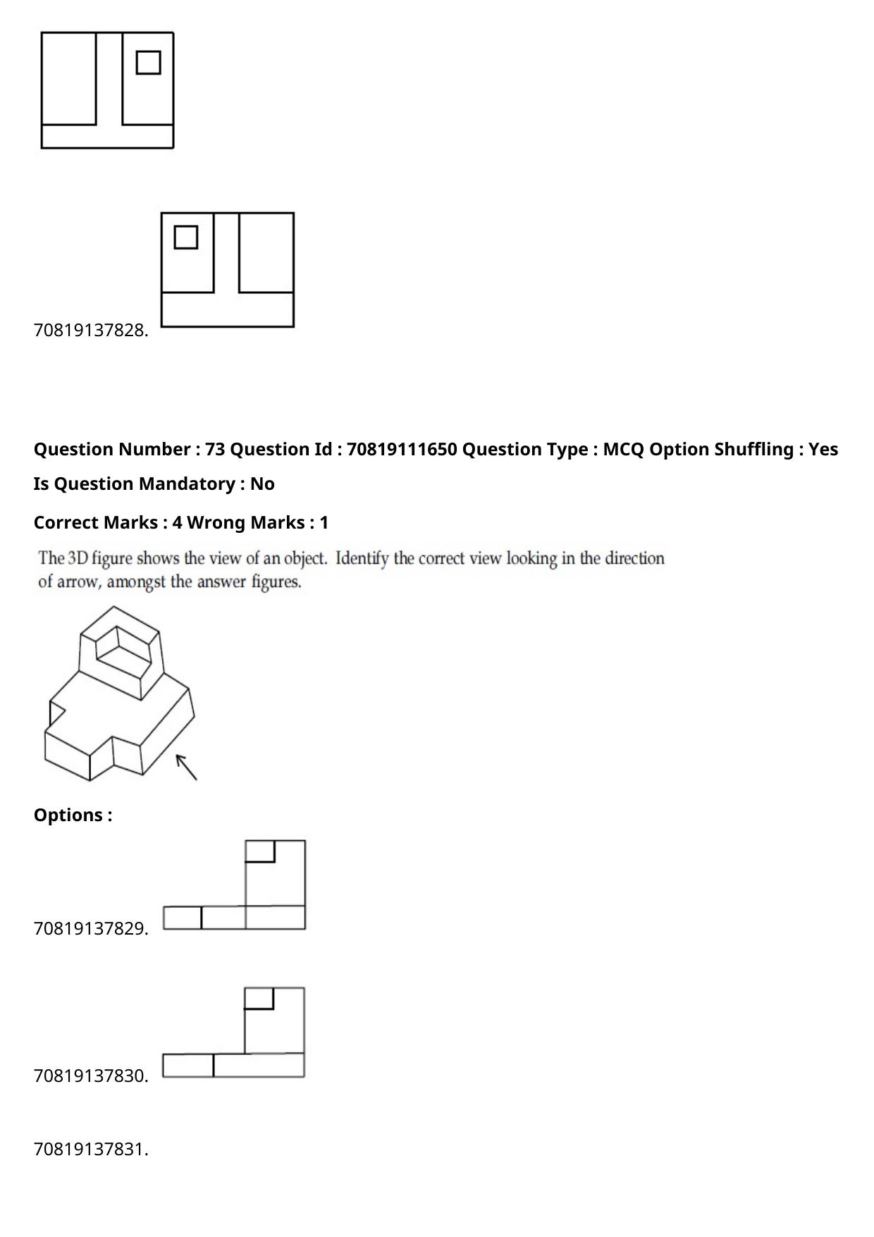 JEE Mains 2021: B.Arch Kannada	(Shift 2) 23-02-2021 Question Paper - Page 98