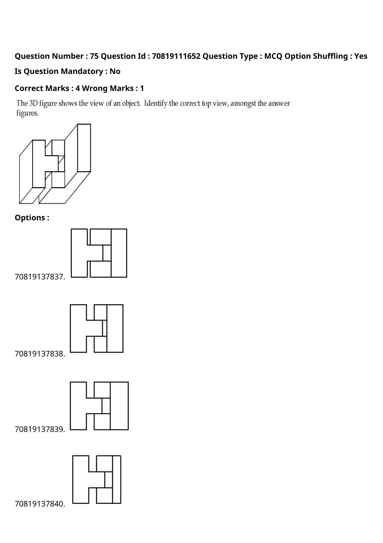 JEE Mains 2021: B.Arch Kannada	(Shift 2) 23-02-2021 Question Paper - Page 102