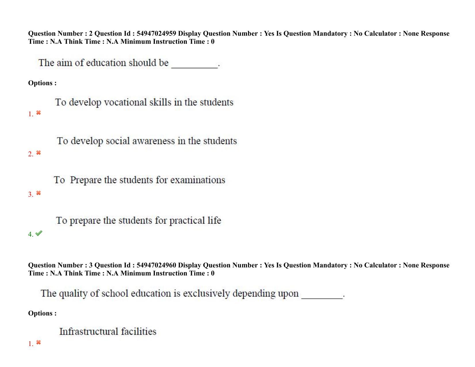 AP RCET 2022: Home Science - 18-10-2022 (Tuesday) Session-I: Question Paper With keys - Page 3