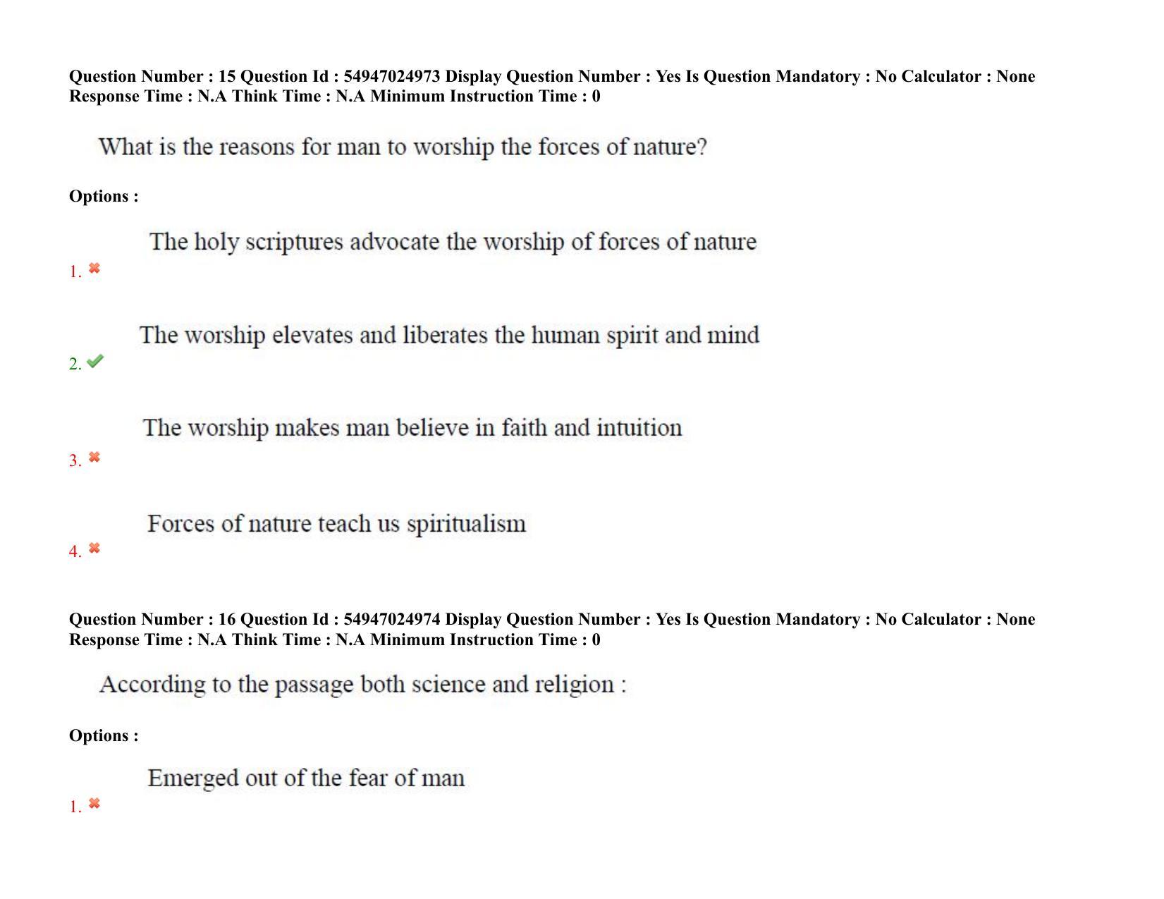 AP RCET 2022: Home Science - 18-10-2022 (Tuesday) Session-I: Question Paper With keys - Page 14