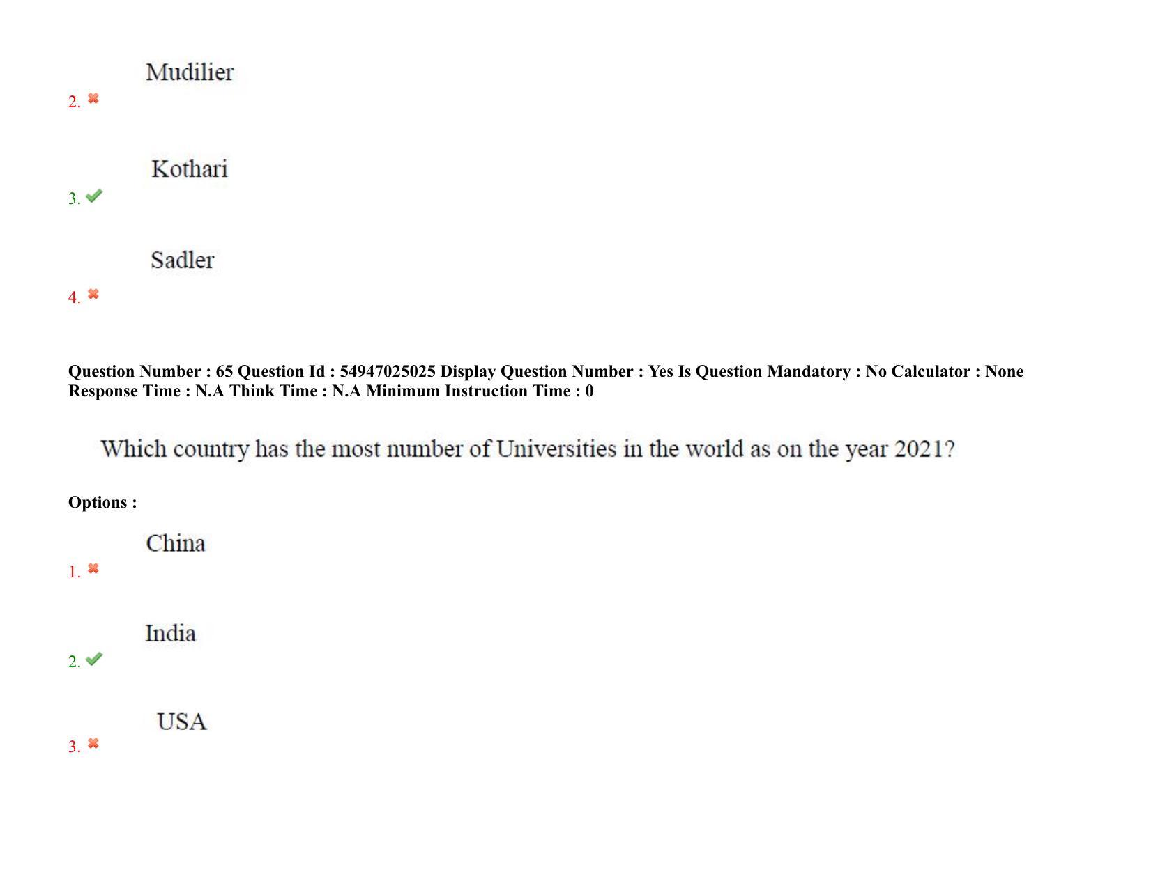AP RCET 2022: Home Science - 18-10-2022 (Tuesday) Session-I: Question Paper With keys - Page 51