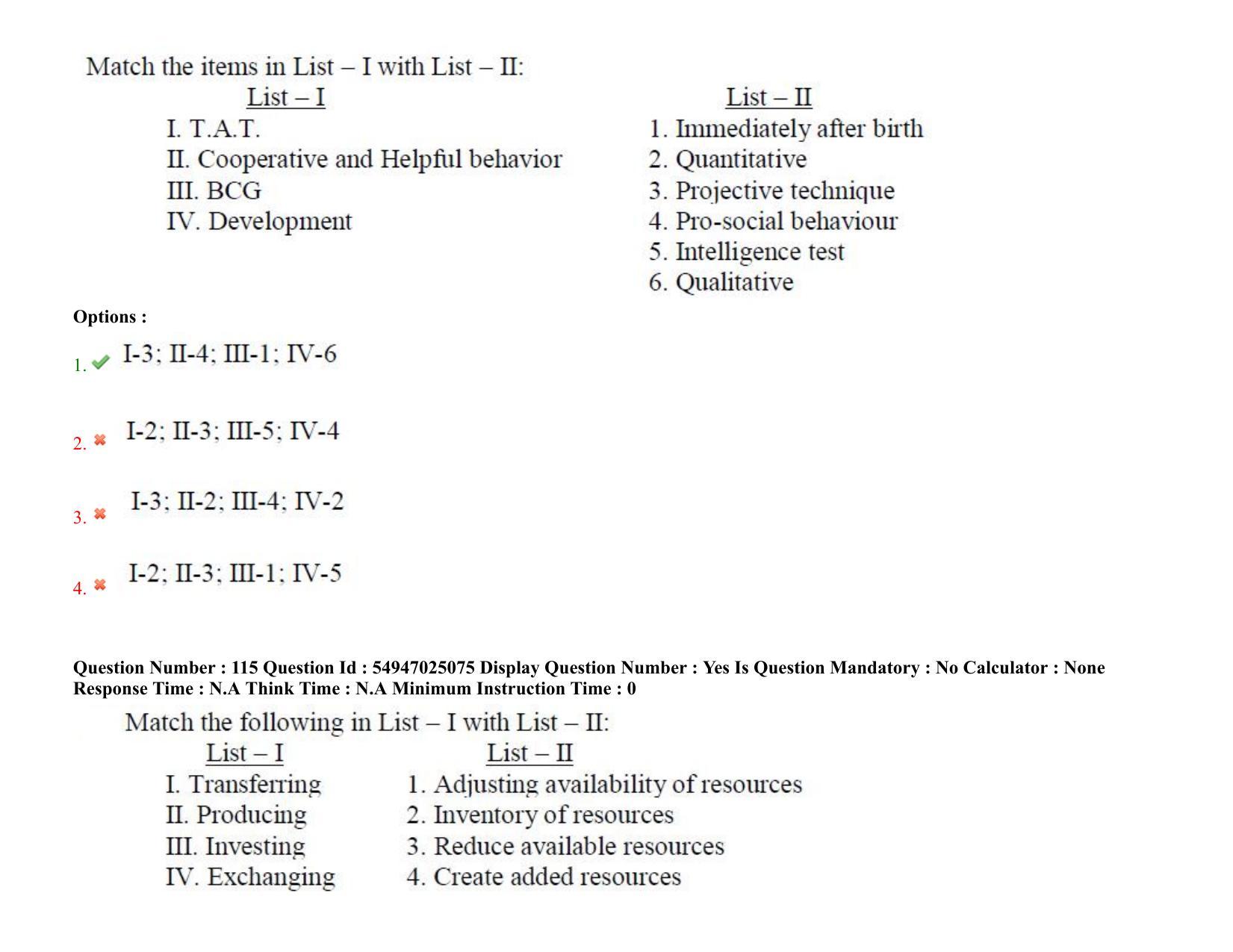 AP RCET 2022: Home Science - 18-10-2022 (Tuesday) Session-I: Question Paper With keys - Page 87