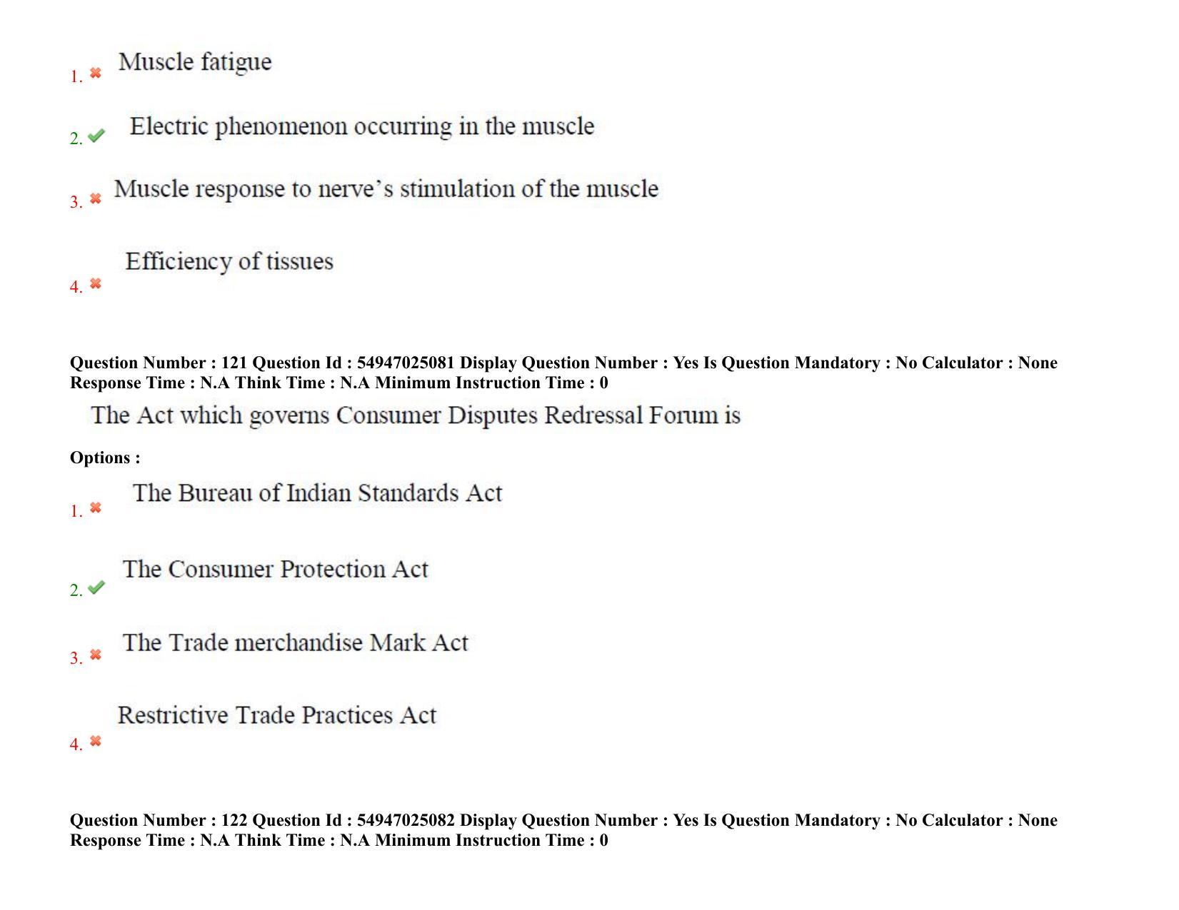 AP RCET 2022: Home Science - 18-10-2022 (Tuesday) Session-I: Question Paper With keys - Page 91