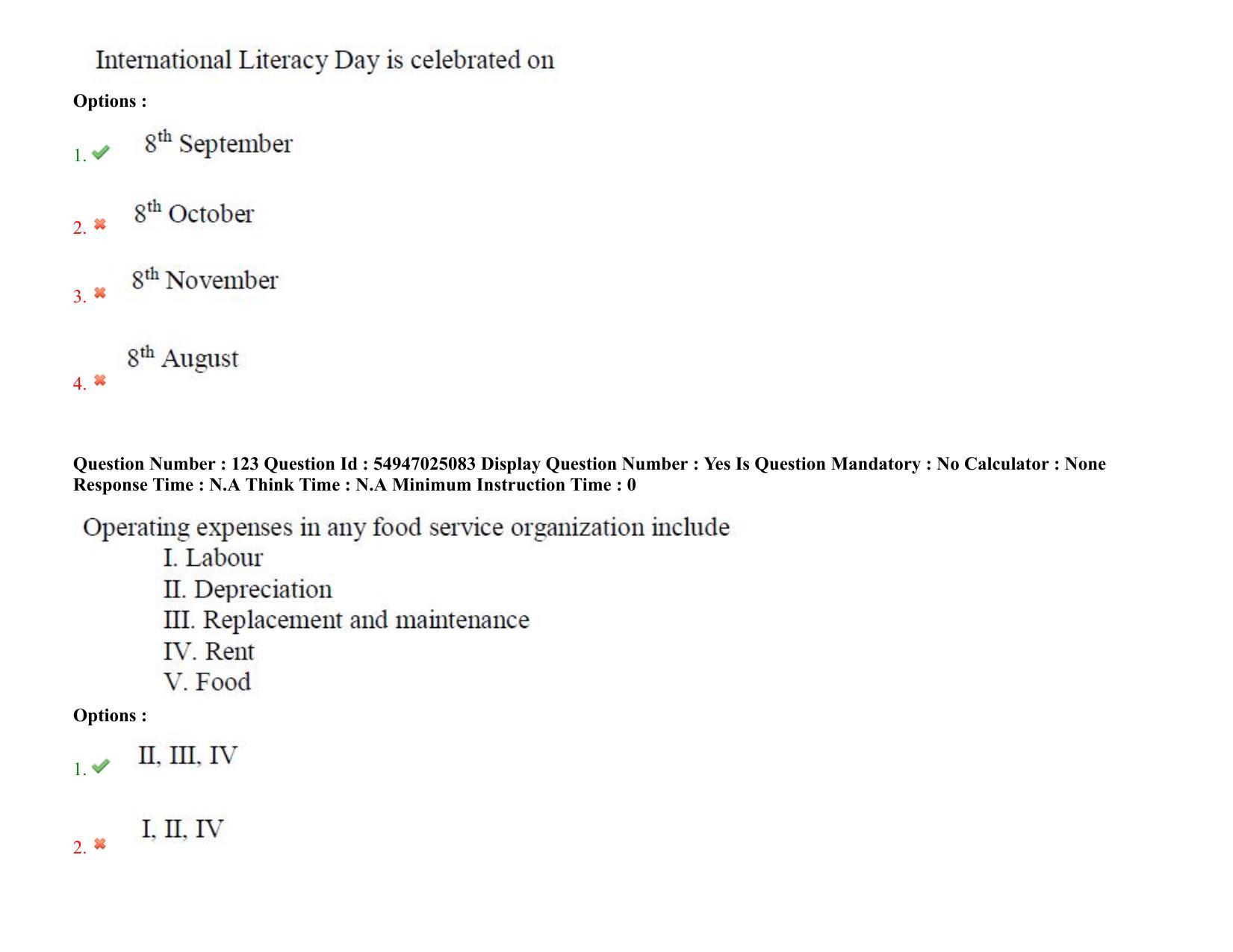 AP RCET 2022: Home Science - 18-10-2022 (Tuesday) Session-I: Question Paper With keys - Page 92