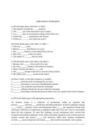 CBSE Worksheets for Class 11 English Practice Worksheet Assignment