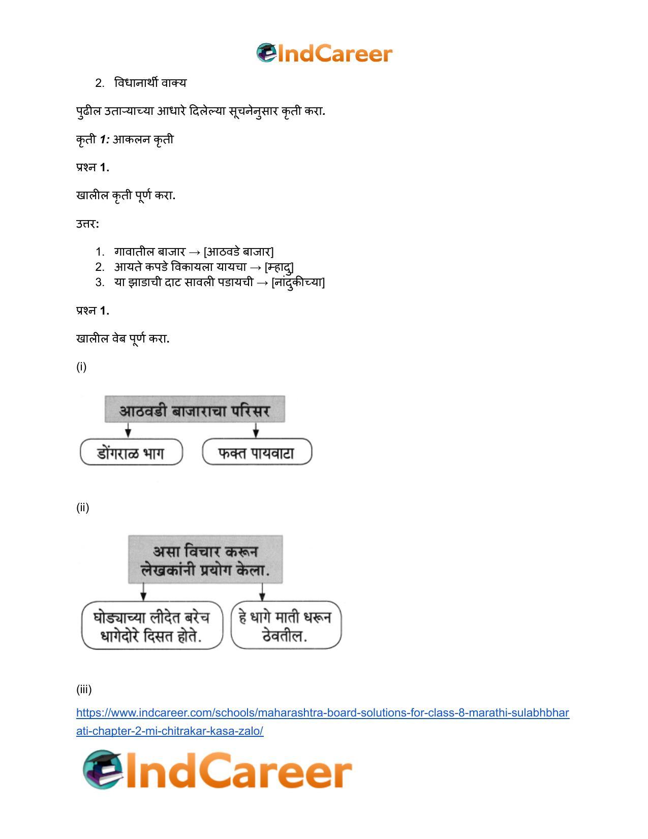 Maharashtra Board Solutions for Class 8- Marathi Sulabhbharati: Chapter 2- मी चित्रकार कसा झालो! - Page 25