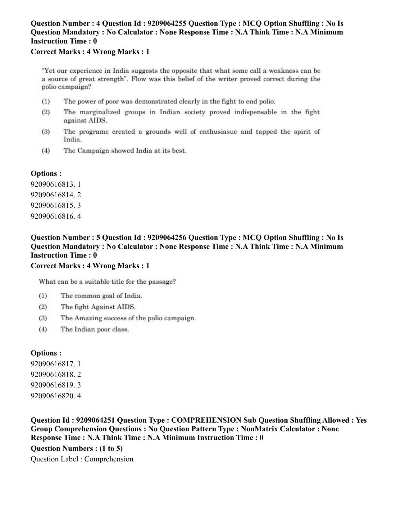 CUET PG 2023: COQP20 – Sports Physiology (Eng.)- Shift 1 (06-06-2023) Question Paper - Page 7