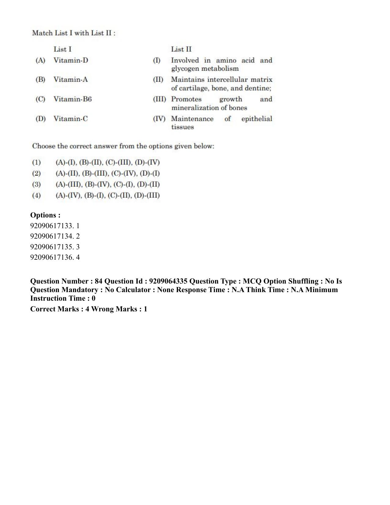 CUET PG 2023: COQP20 – Sports Physiology (Eng.)- Shift 1 (06-06-2023) Question Paper - Page 92