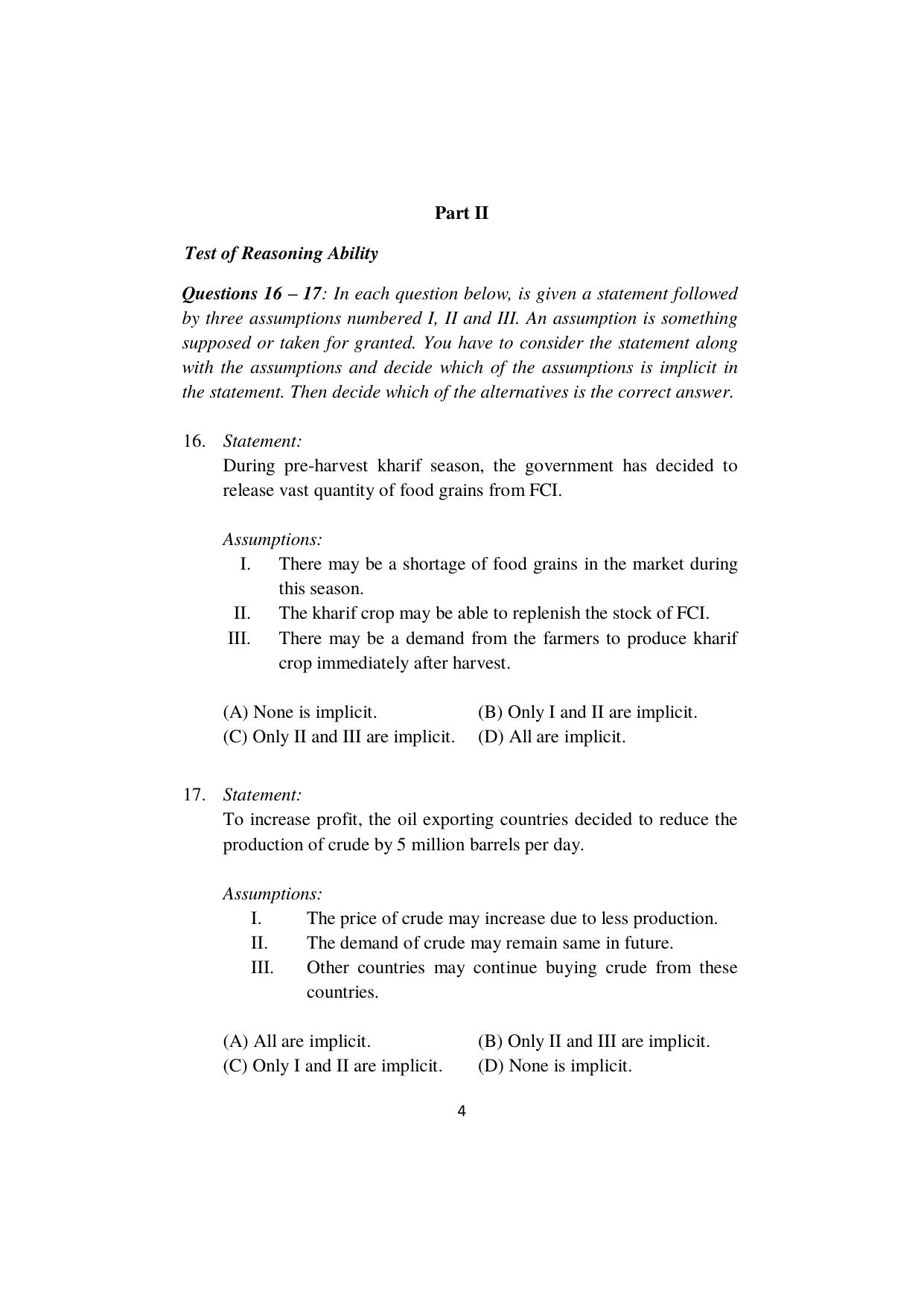 ISI Admission Test M.S (LIS) - Library and Information Science (PLA) 2024 Sample Paper - Page 4