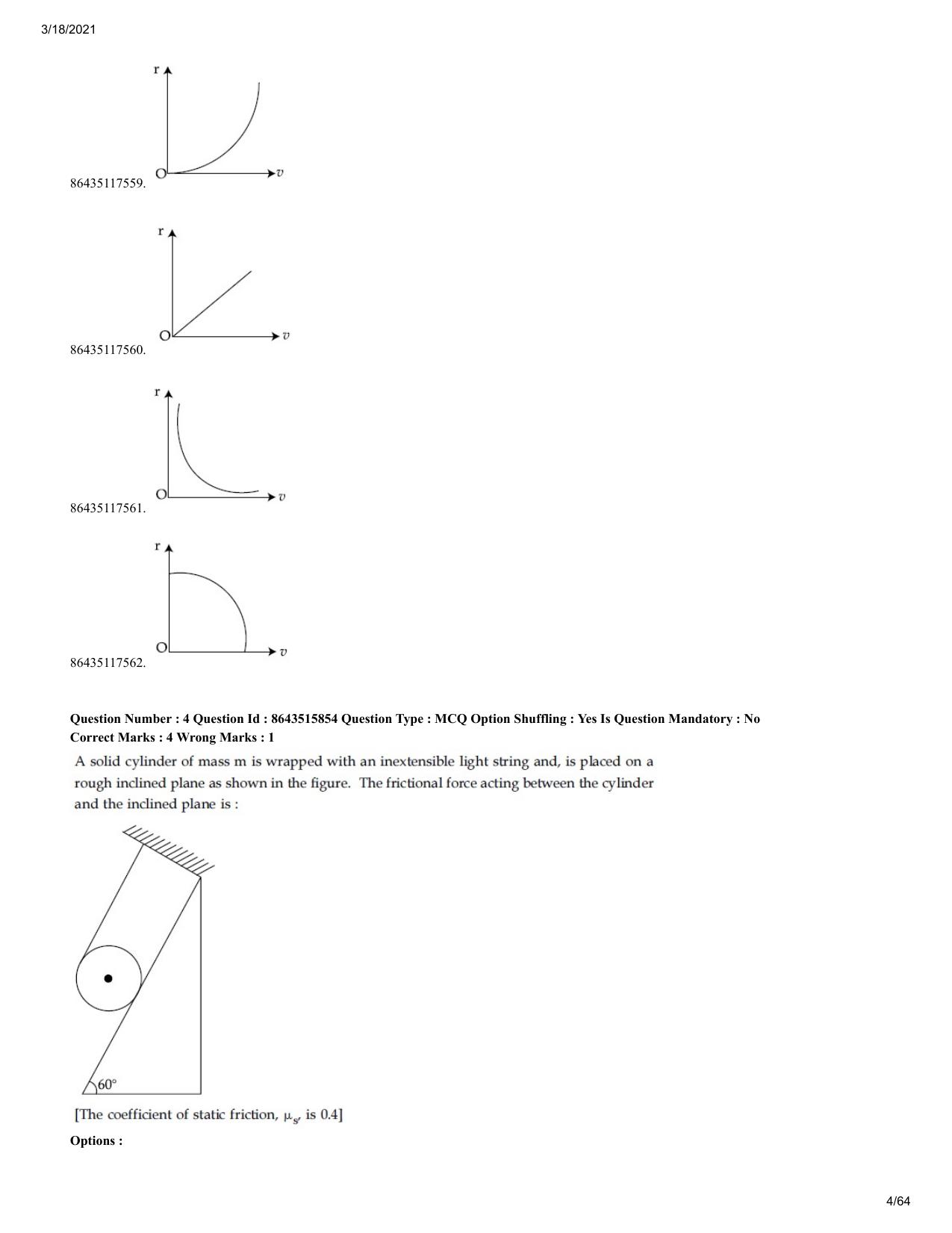 JEE Mains 2021: BTech EB (Shift 2) 18-03-2021 Question Paper - Page 4
