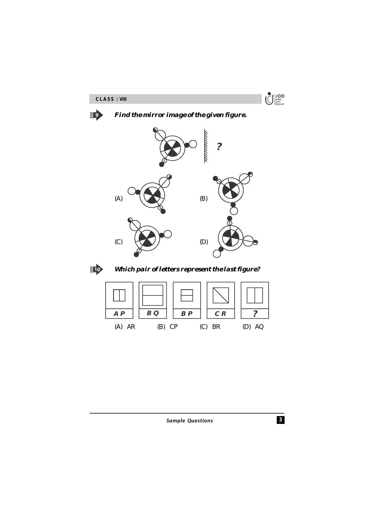 UCO Sample Papers for Class 8 - Page 3