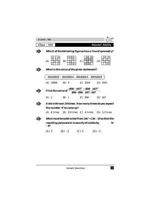 UCO Sample Papers for Class 8