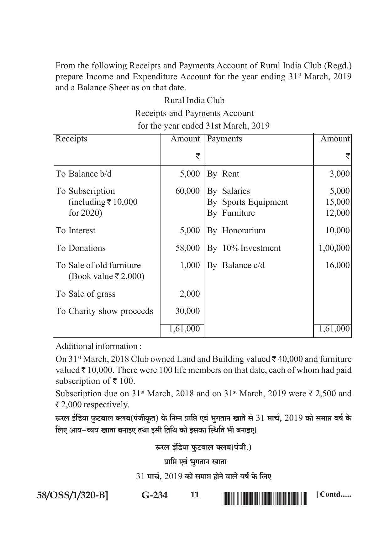 NIOS April 2019 Class 12 Accountancy (SET B) Question Paper - Page 11