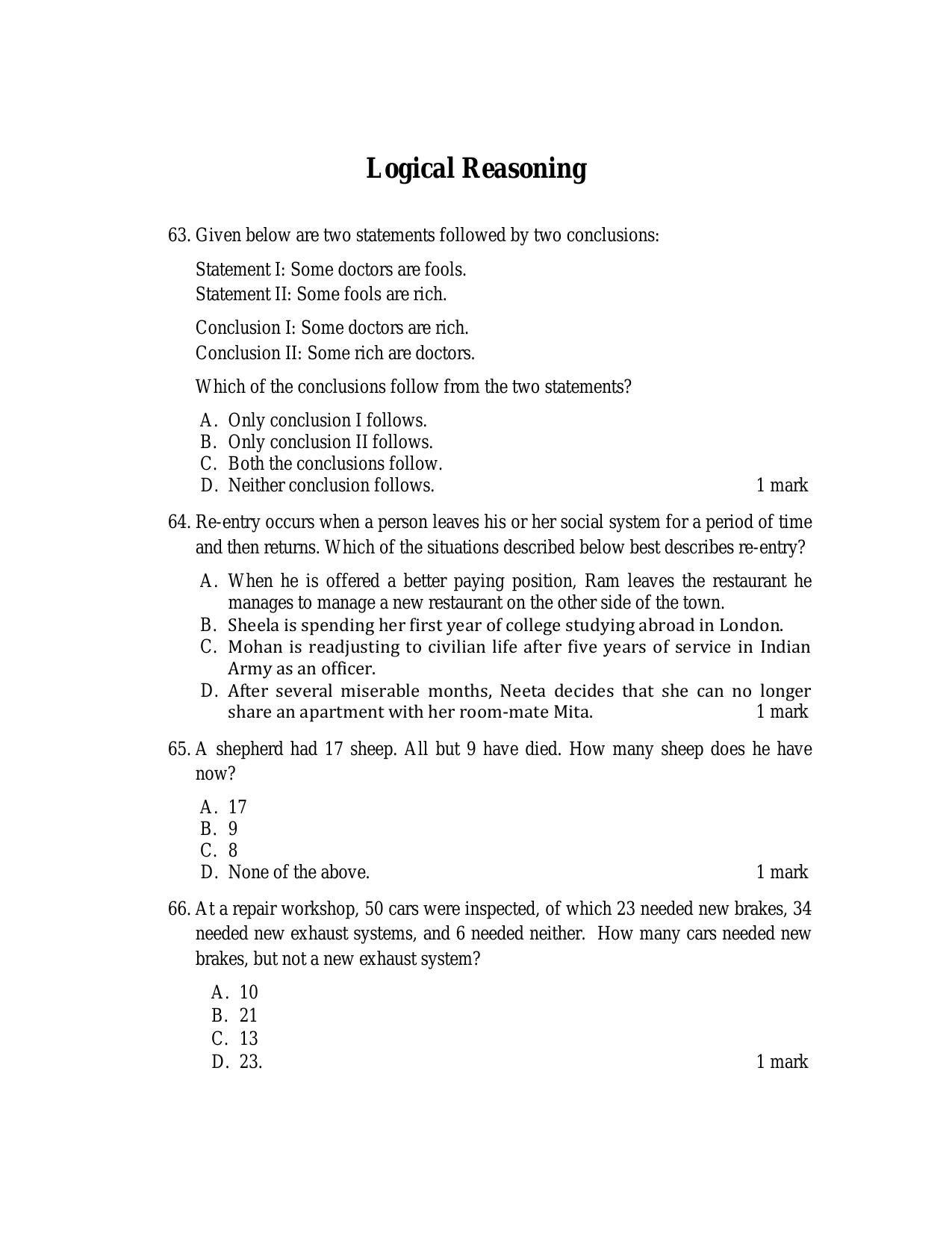 ACET April 2017 Question Papers - Page 20