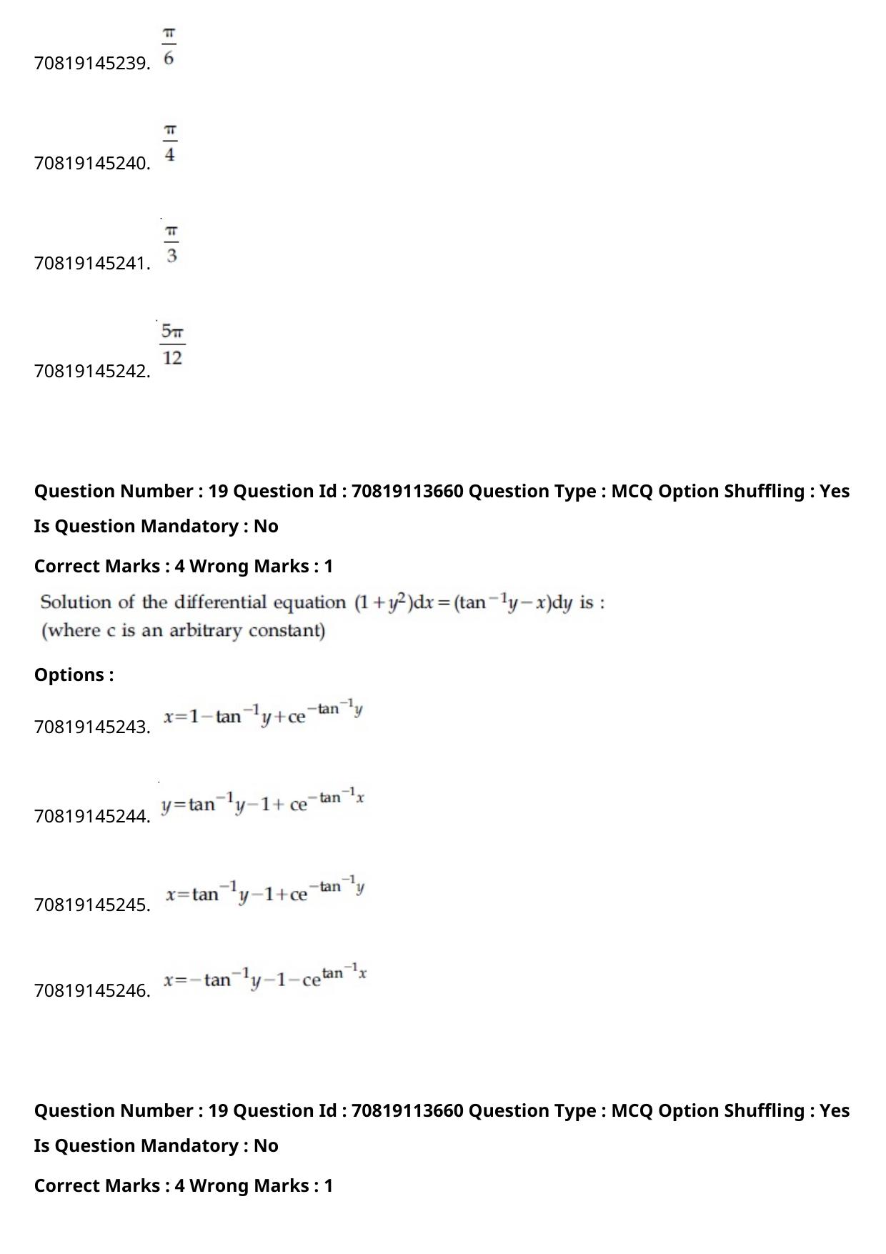 JEE Mains 2021: B Arch & B Planning Hindi (Shift 2) 23-02-2021 Question Paper - Page 21