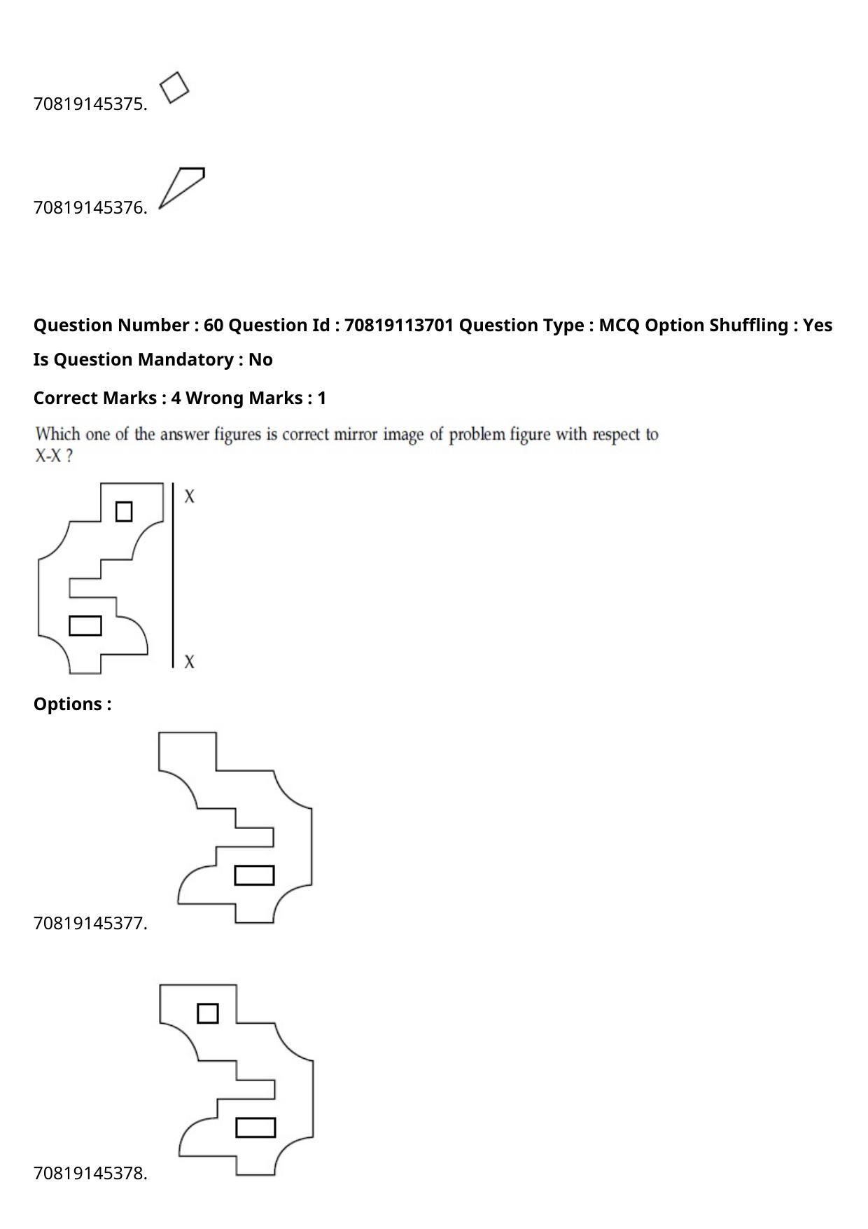JEE Mains 2021: B Arch & B Planning Hindi (Shift 2) 23-02-2021 Question Paper - Page 70