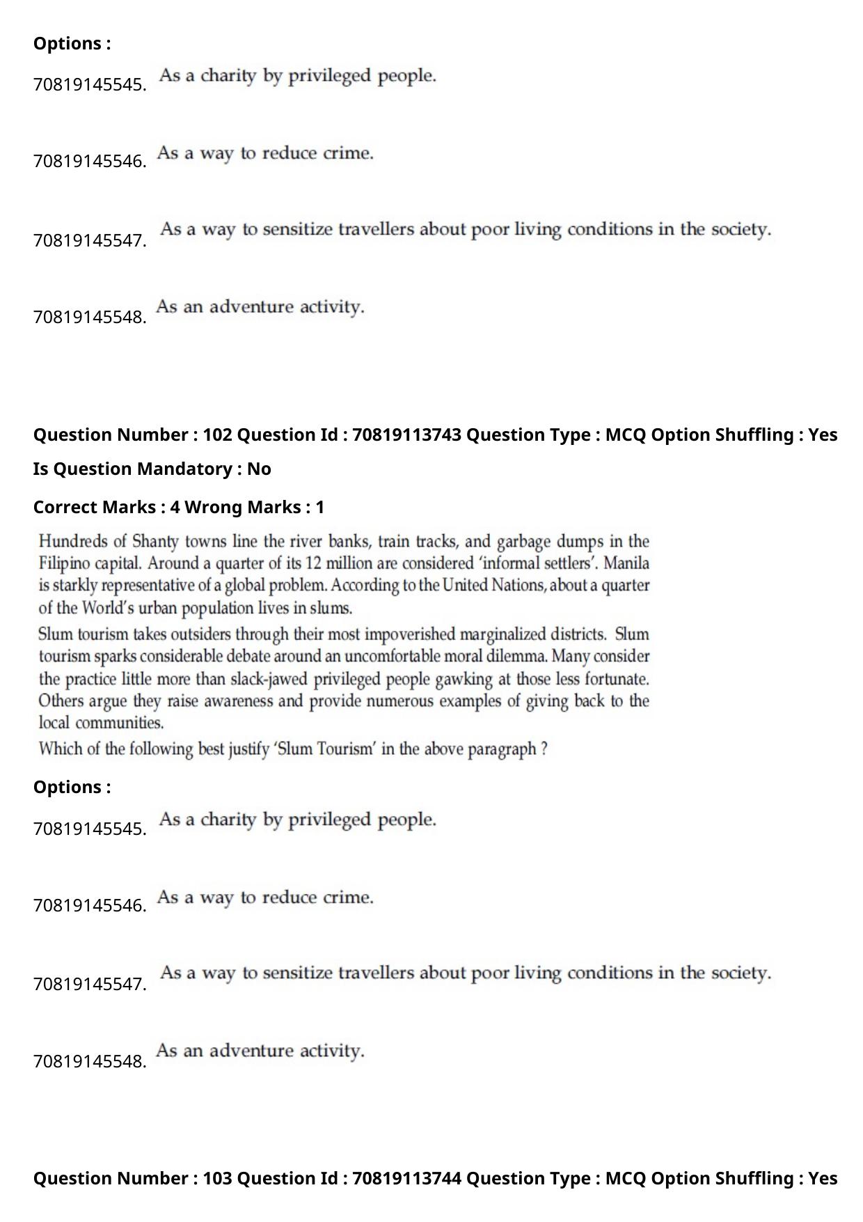 JEE Mains 2021: B Arch & B Planning Hindi (Shift 2) 23-02-2021 Question Paper - Page 140