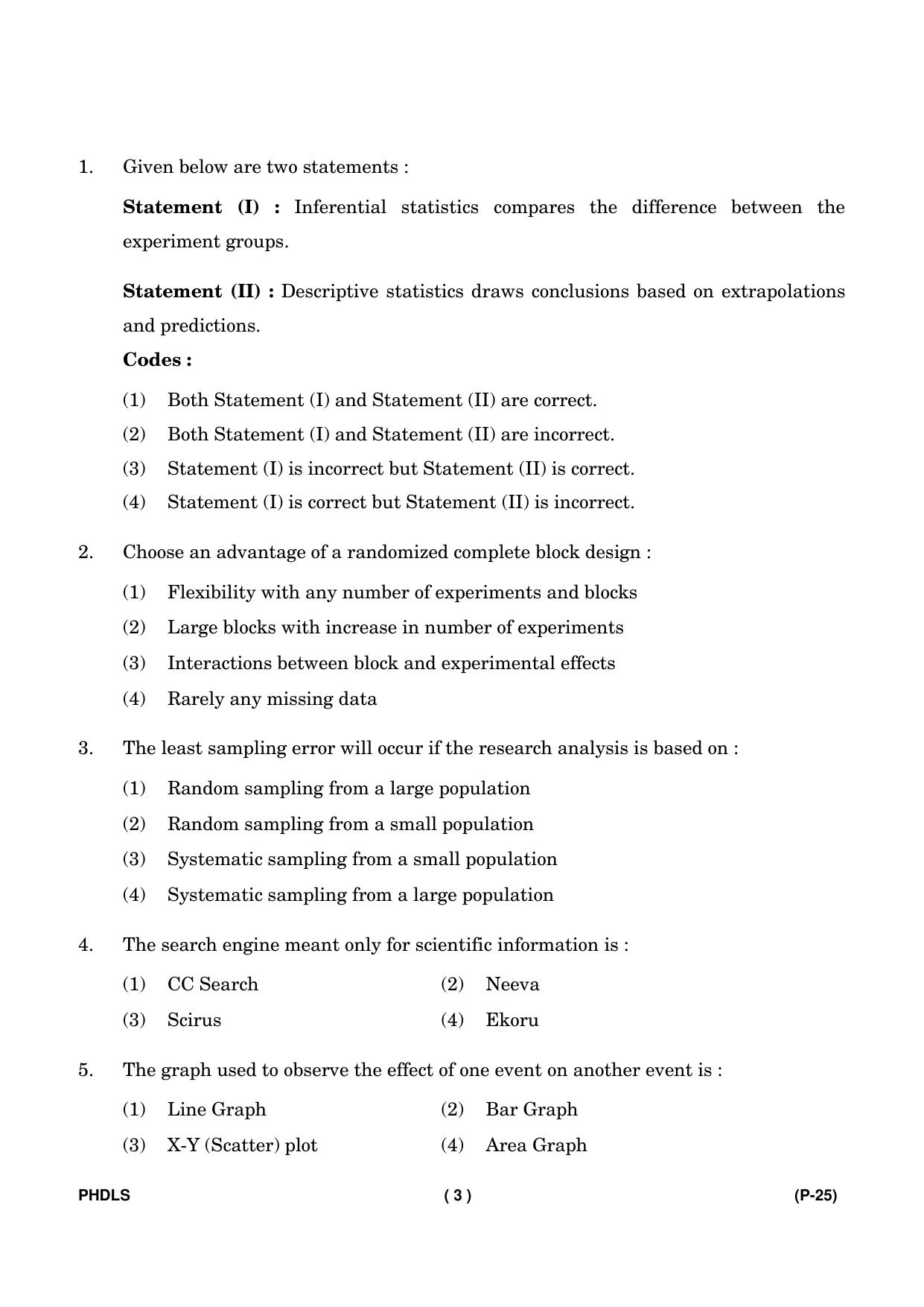 IGNOU PhD Entrance Test Ph. D. (Life Science) Entrance Test, July, 2023 Question Paper - Page 4