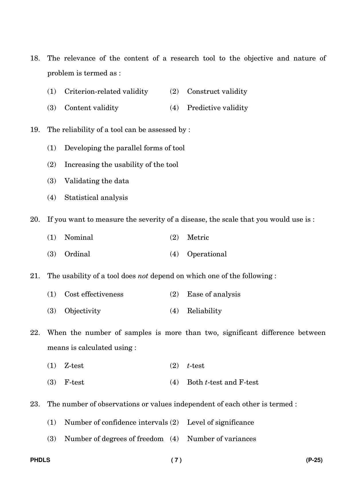 IGNOU PhD Entrance Test Ph. D. (Life Science) Entrance Test, July, 2023 Question Paper - Page 8
