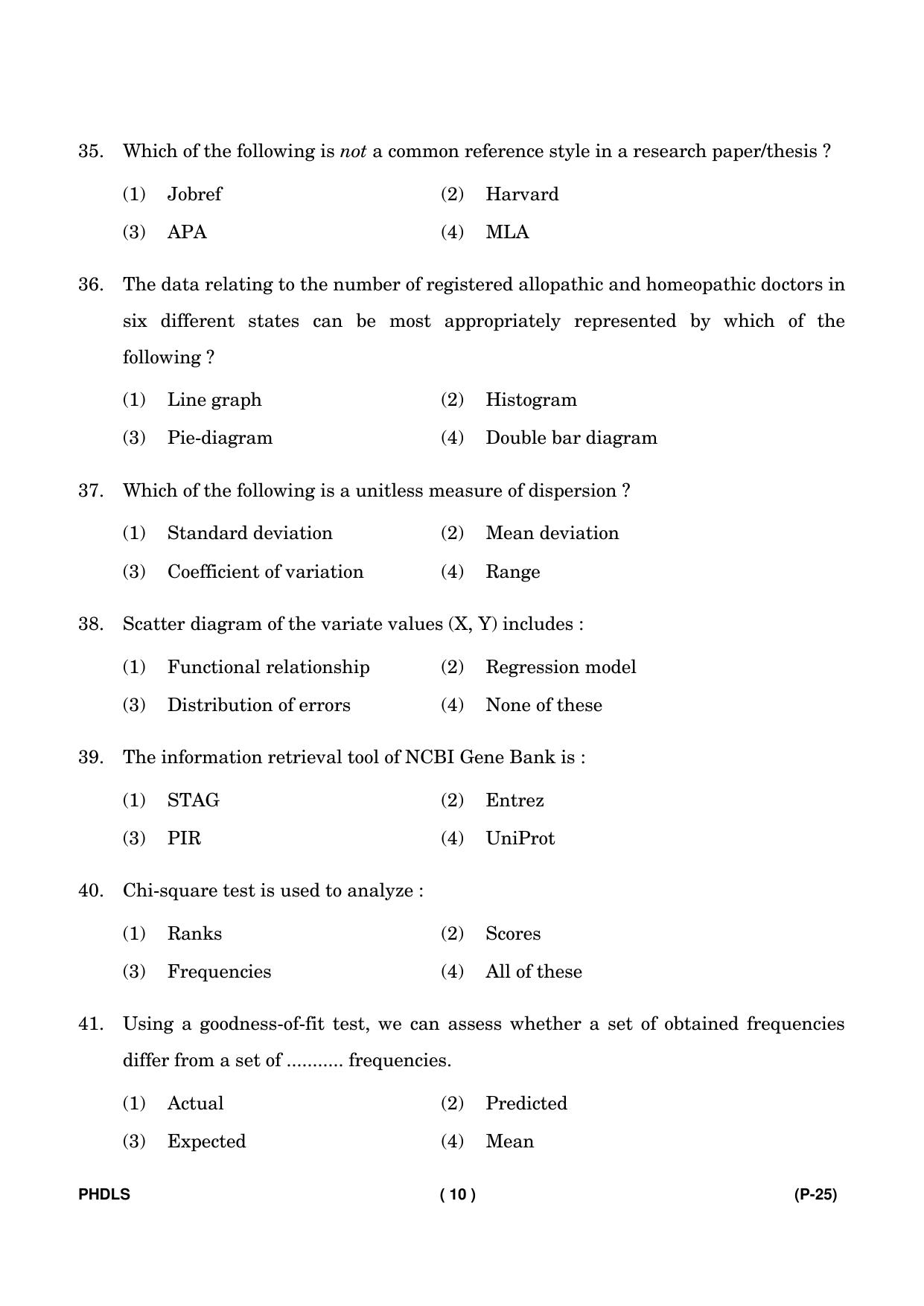 IGNOU PhD Entrance Test Ph. D. (Life Science) Entrance Test, July, 2023 Question Paper - Page 11