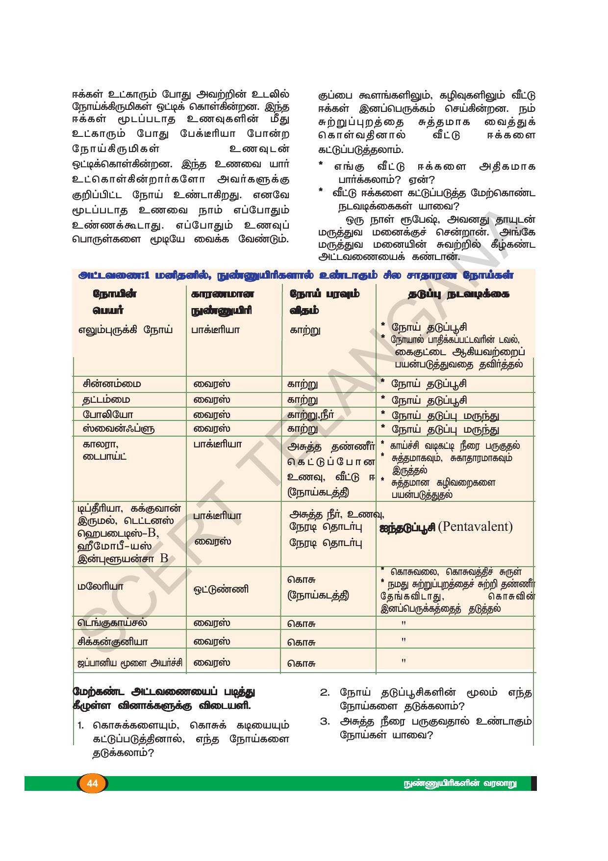 TS SCERT Class 8 Biological Science (Tamil Medium) Text Book - Page 43