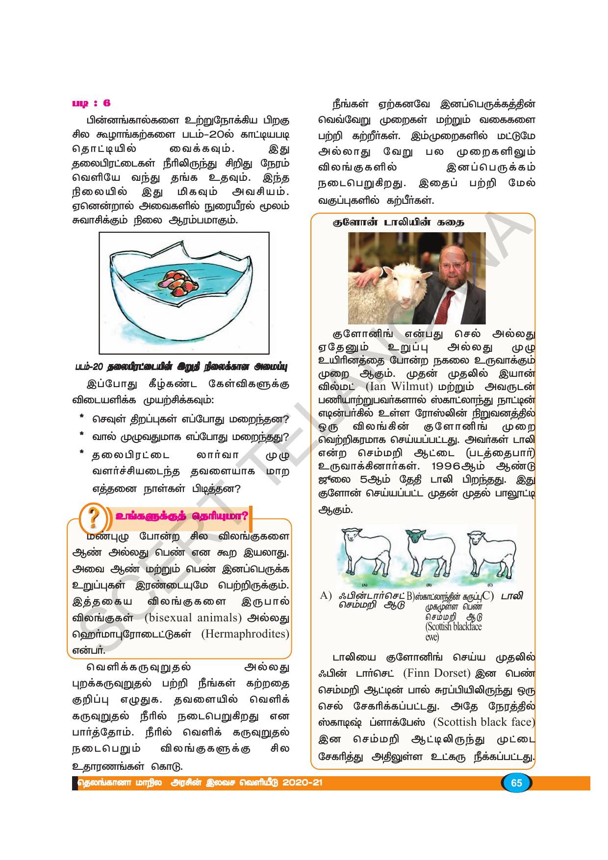 TS SCERT Class 8 Biological Science (Tamil Medium) Text Book - Page 64