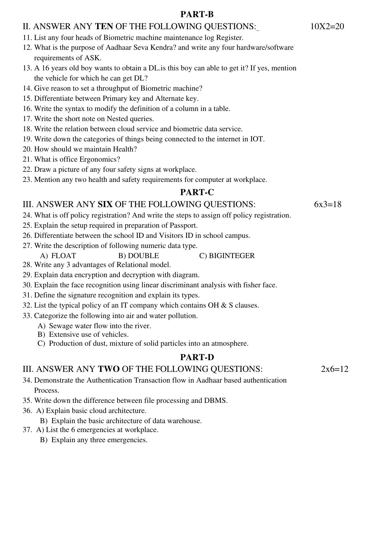 Karnataka II PUC IT Model Question Paper III 2025 - Page 5