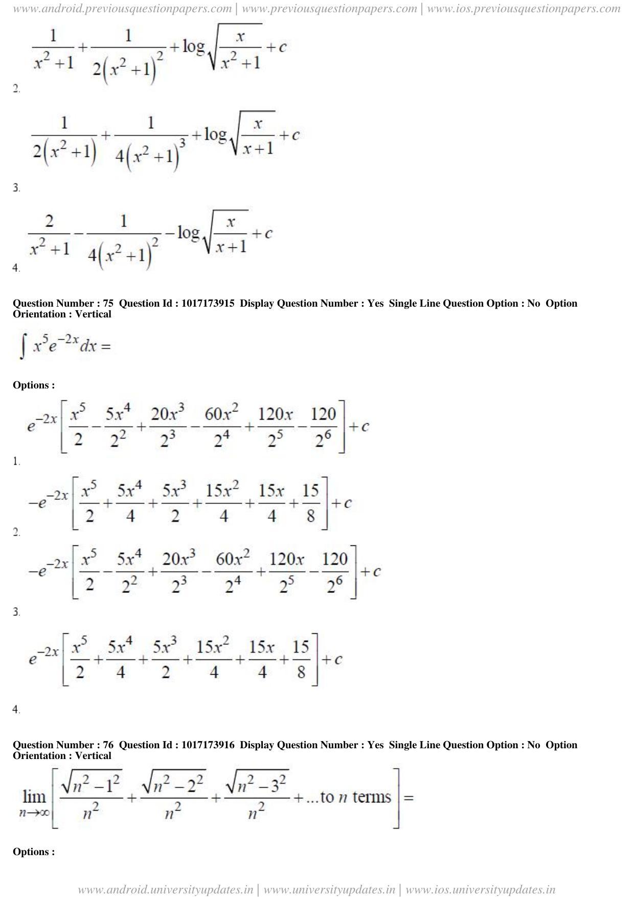 AP EAPCET 2017 - April 24, 2017 Afternoon - Master Engineering Question Paper With Preliminary Keys - Page 39