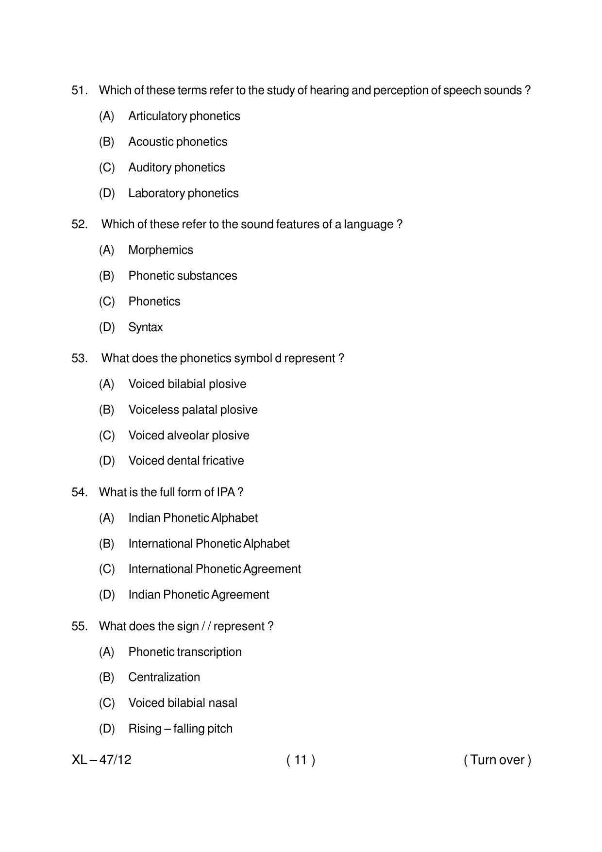 Odisha CPET LINGUISTIC 2020 Question Paper - Page 11
