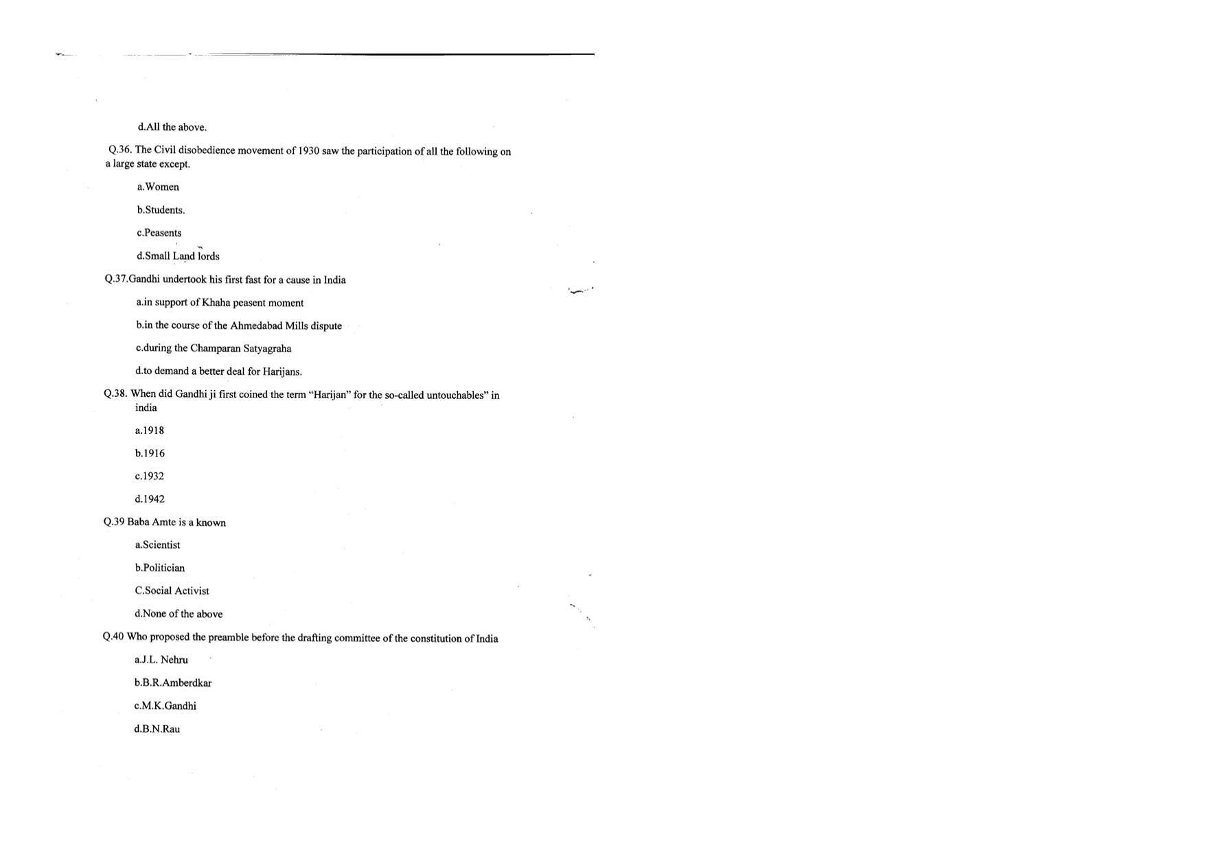 KUET 2024 M.A. Social Work Question Paper - Page 79