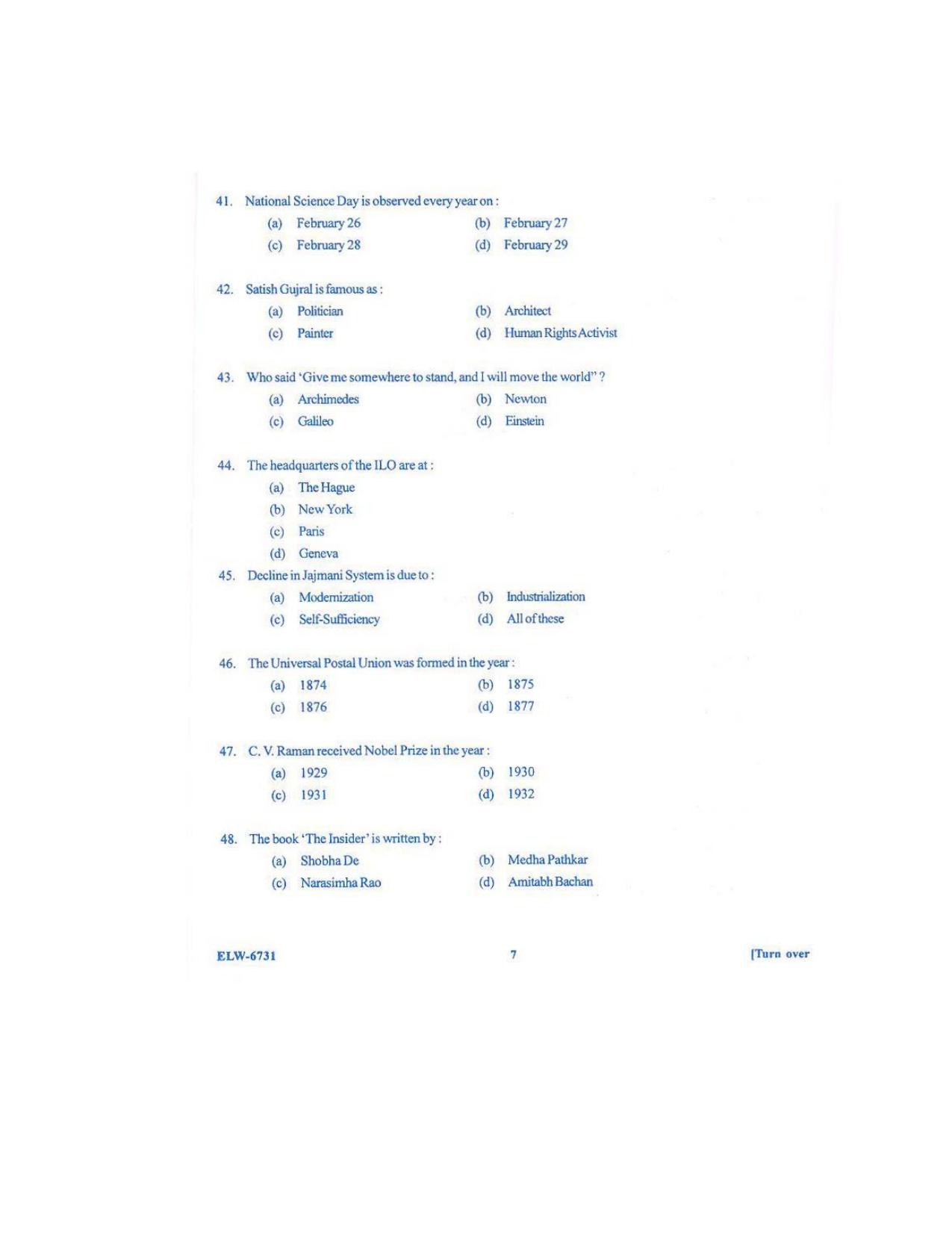 KUET 2024 M.A. Social Work Question Paper - Page 97