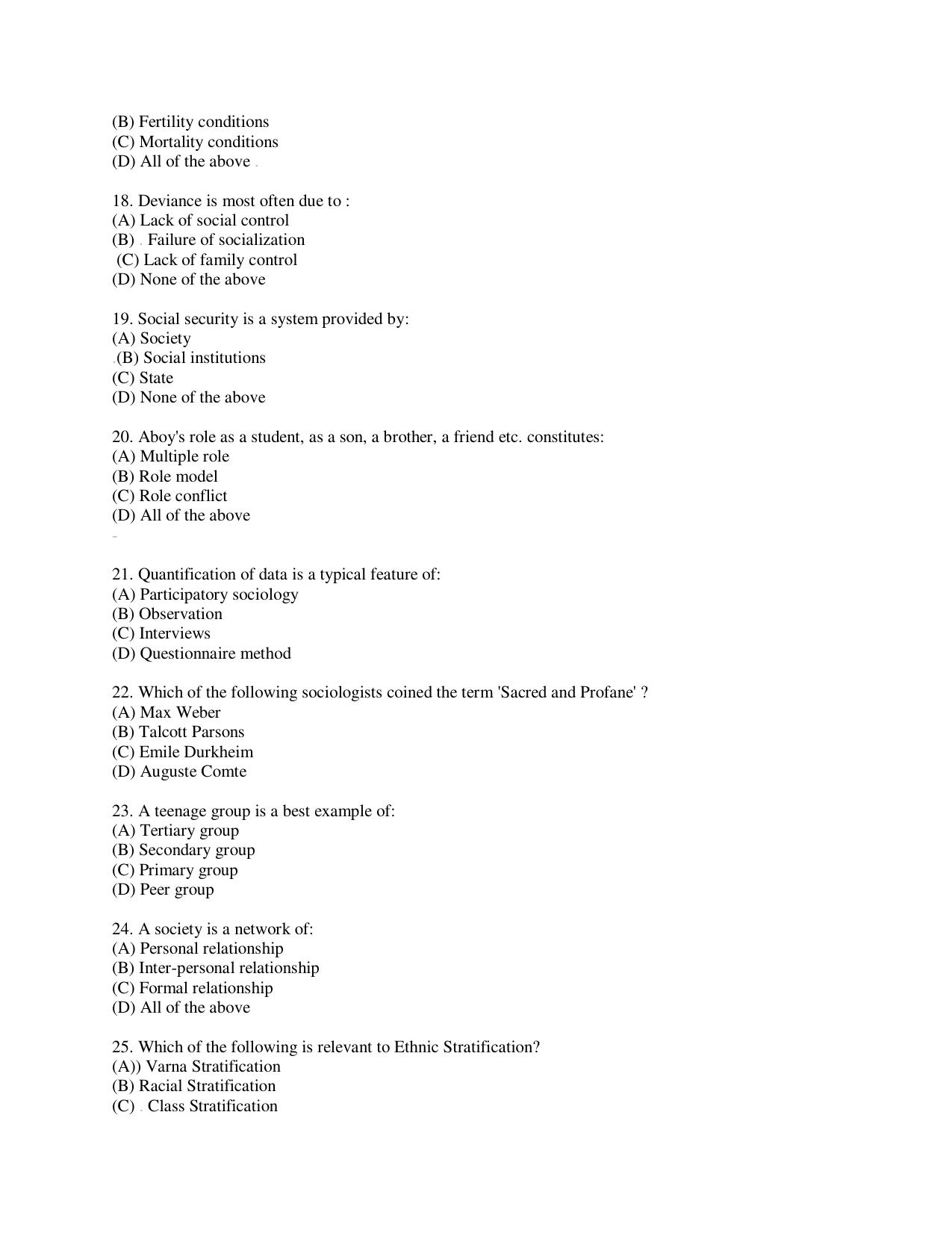 KUET 2024 M.A. Social Work Question Paper - Page 102