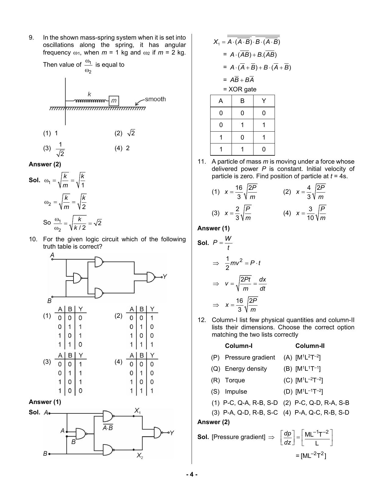 JEE Mains 2023: 30th January 2023 Shift-2 (Evening) Question Paper With Solution (January, Session-1) - Page 3