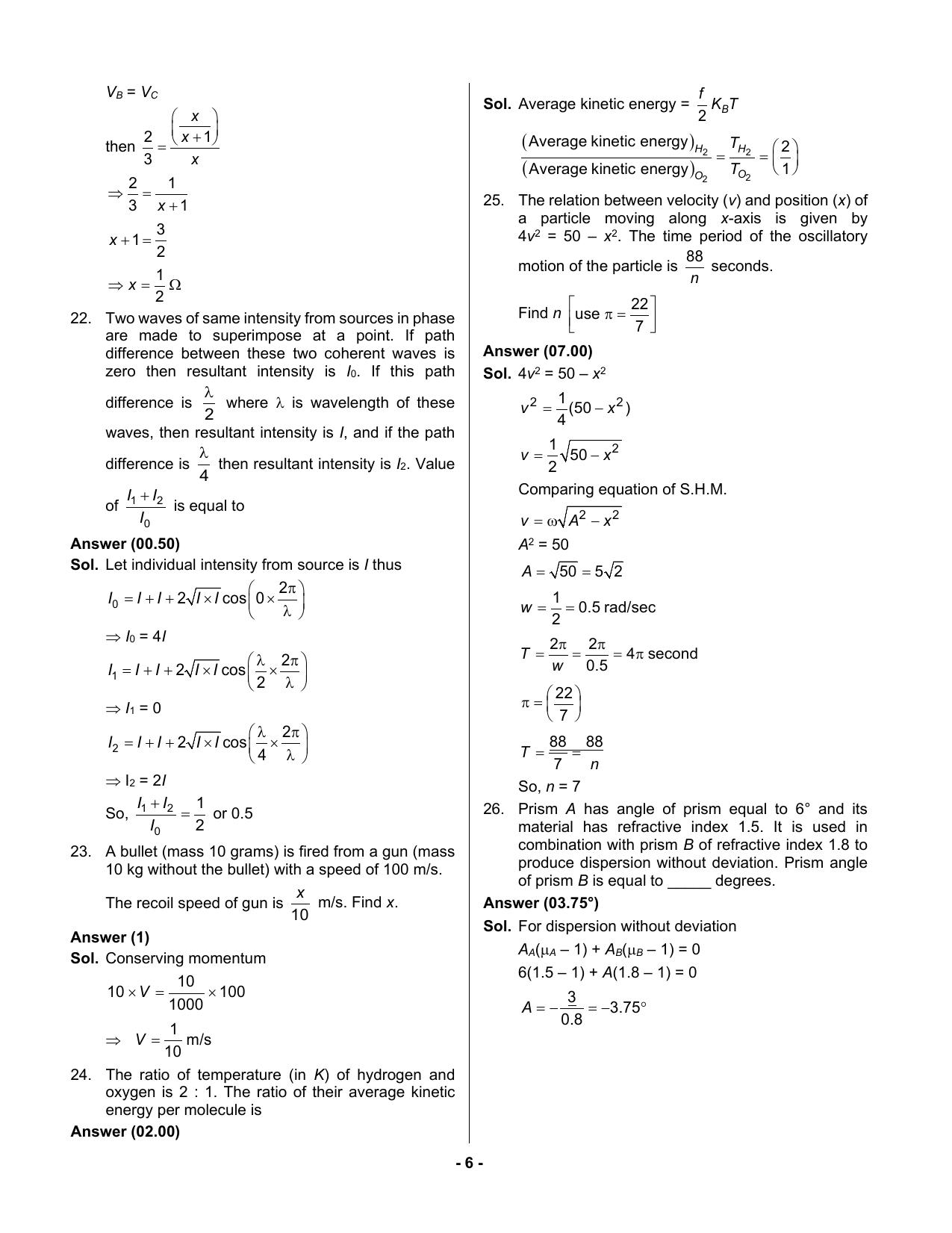 JEE Mains 2023: 30th January 2023 Shift-2 (Evening) Question Paper With Solution (January, Session-1) - Page 5