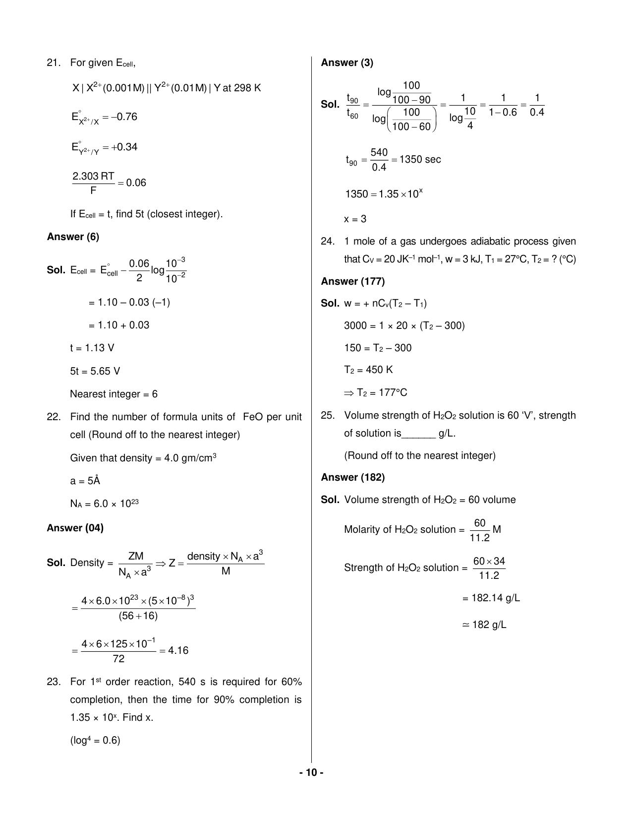 JEE Mains 2023: 30th January 2023 Shift-2 (Evening) Question Paper With Solution (January, Session-1) - Page 9