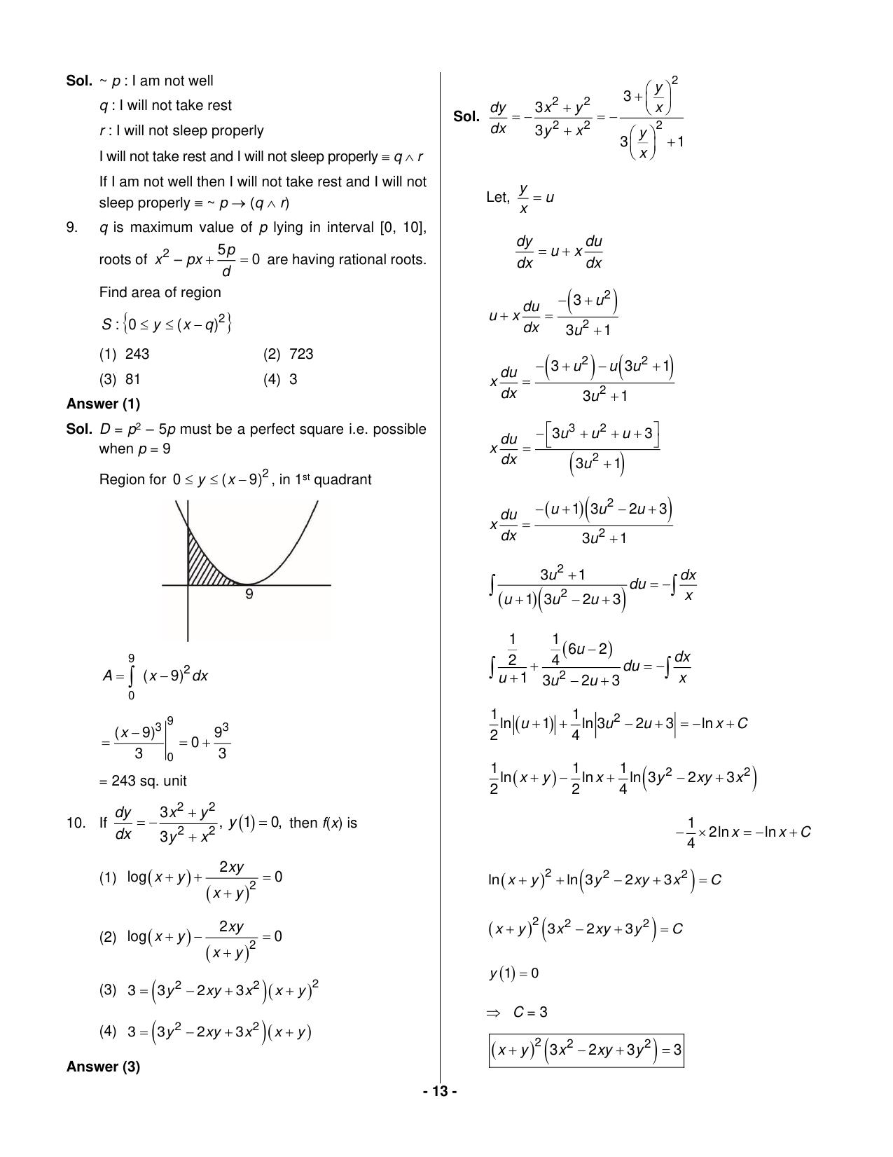JEE Mains 2023: 30th January 2023 Shift-2 (Evening) Question Paper With Solution (January, Session-1) - Page 12