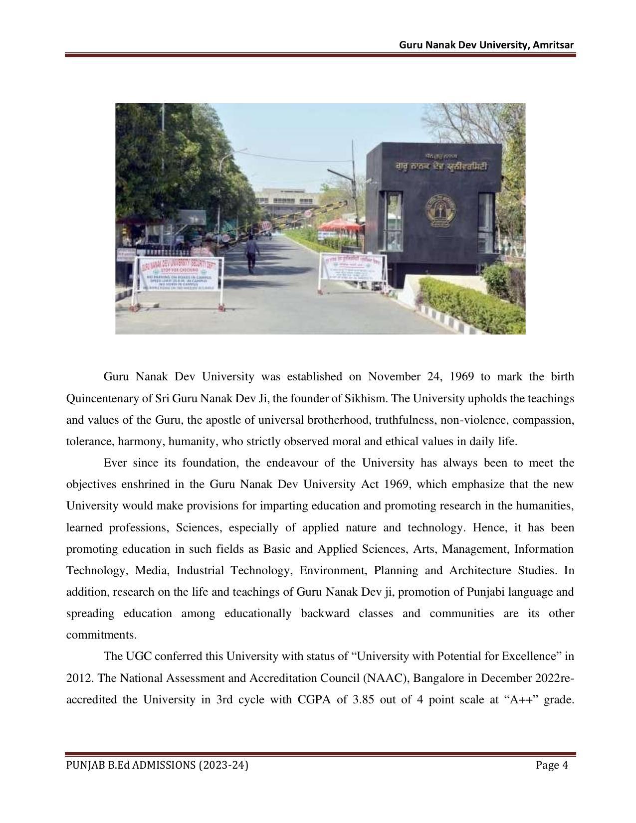 Punjab B.Ed CET 2023 - Page 4