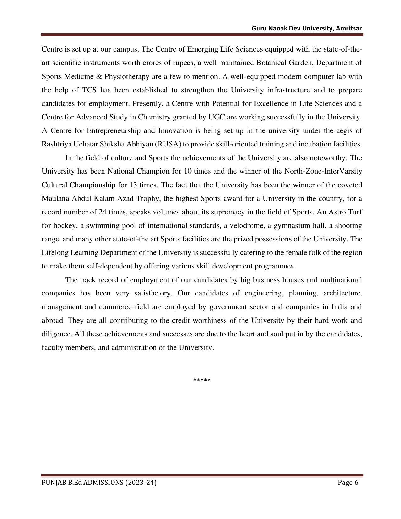 Punjab B.Ed CET 2023 - Page 6