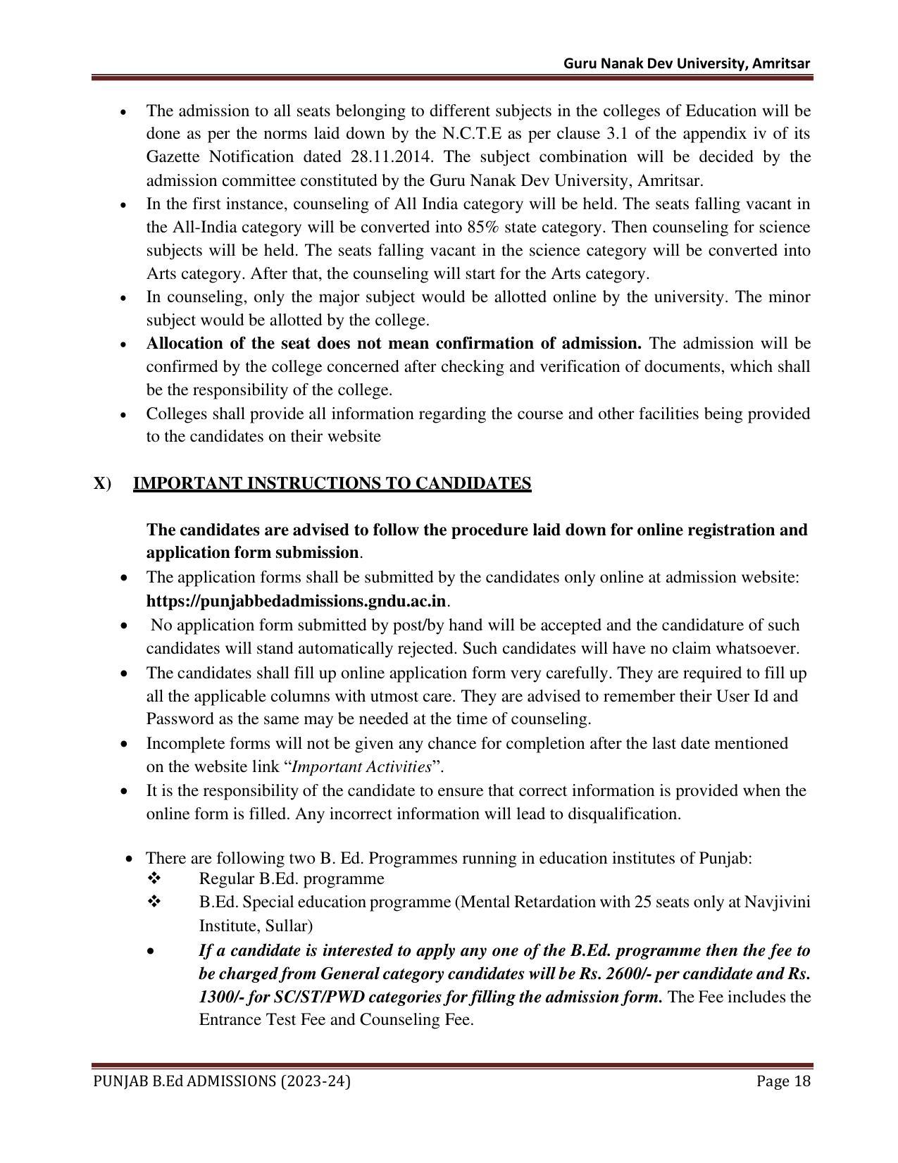 Punjab B.Ed CET 2023 - Page 18