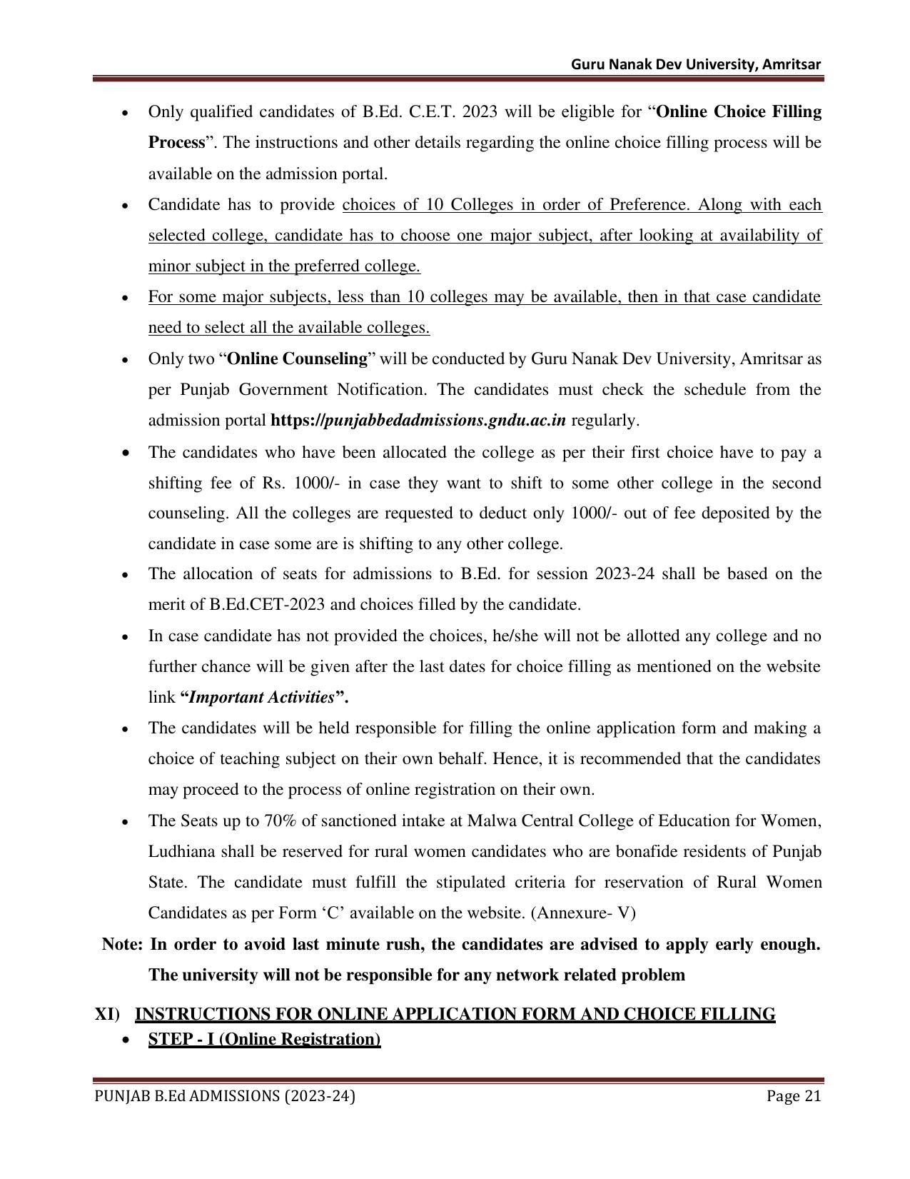 Punjab B.Ed CET 2023 - Page 21