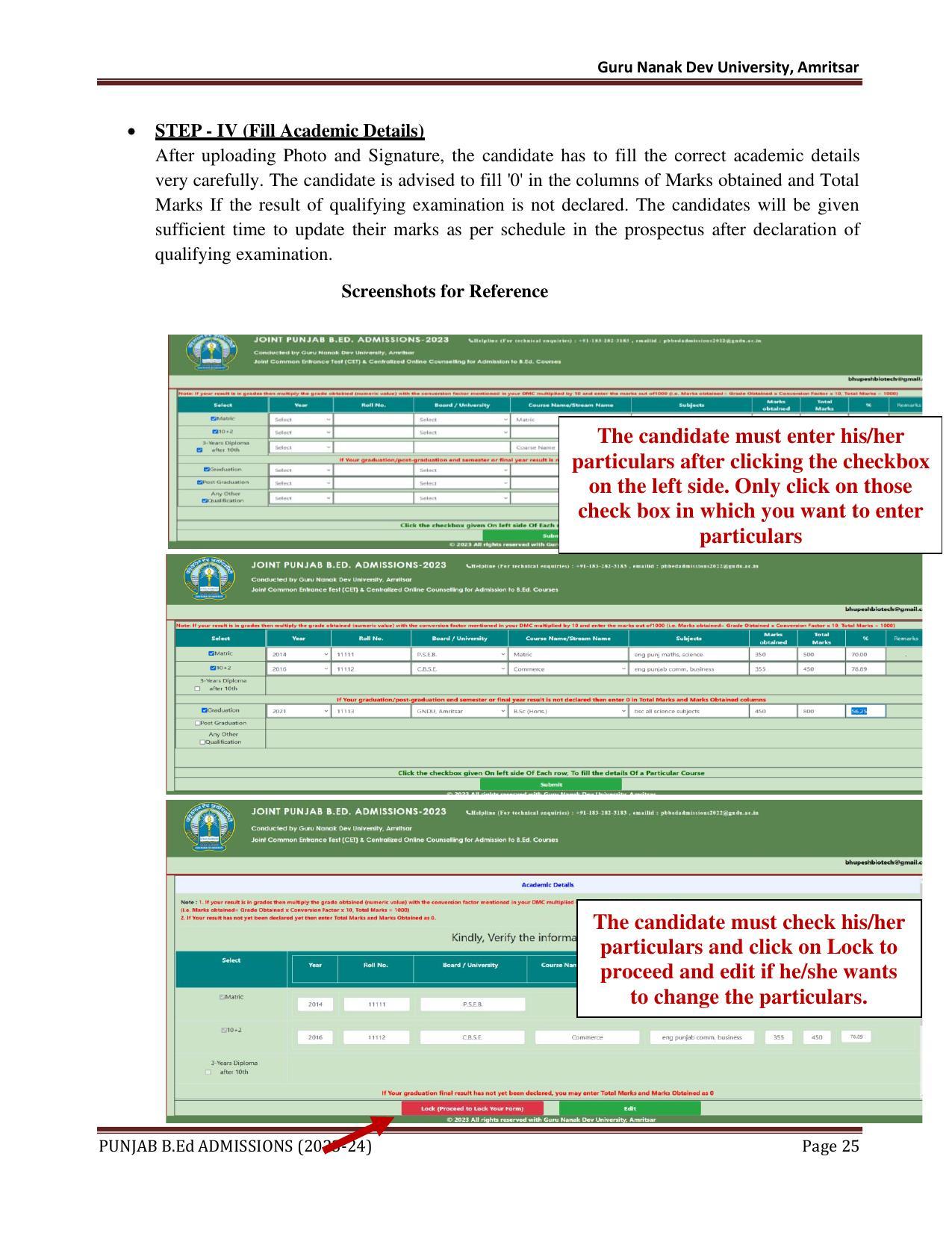 Punjab B.Ed CET 2023 - Page 25
