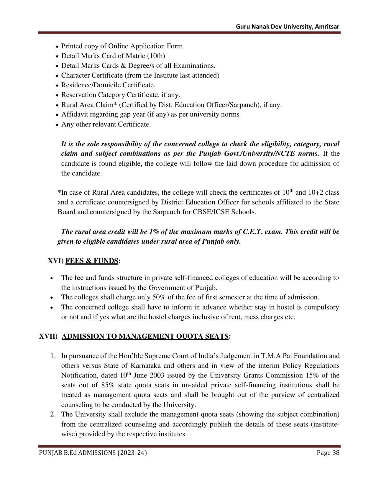 Punjab B.Ed CET 2023 - Page 38