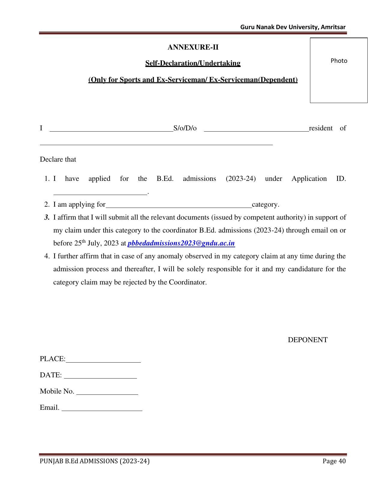 Punjab B.Ed CET 2023 - Page 40