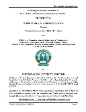 Punjab B.Ed CET 2023