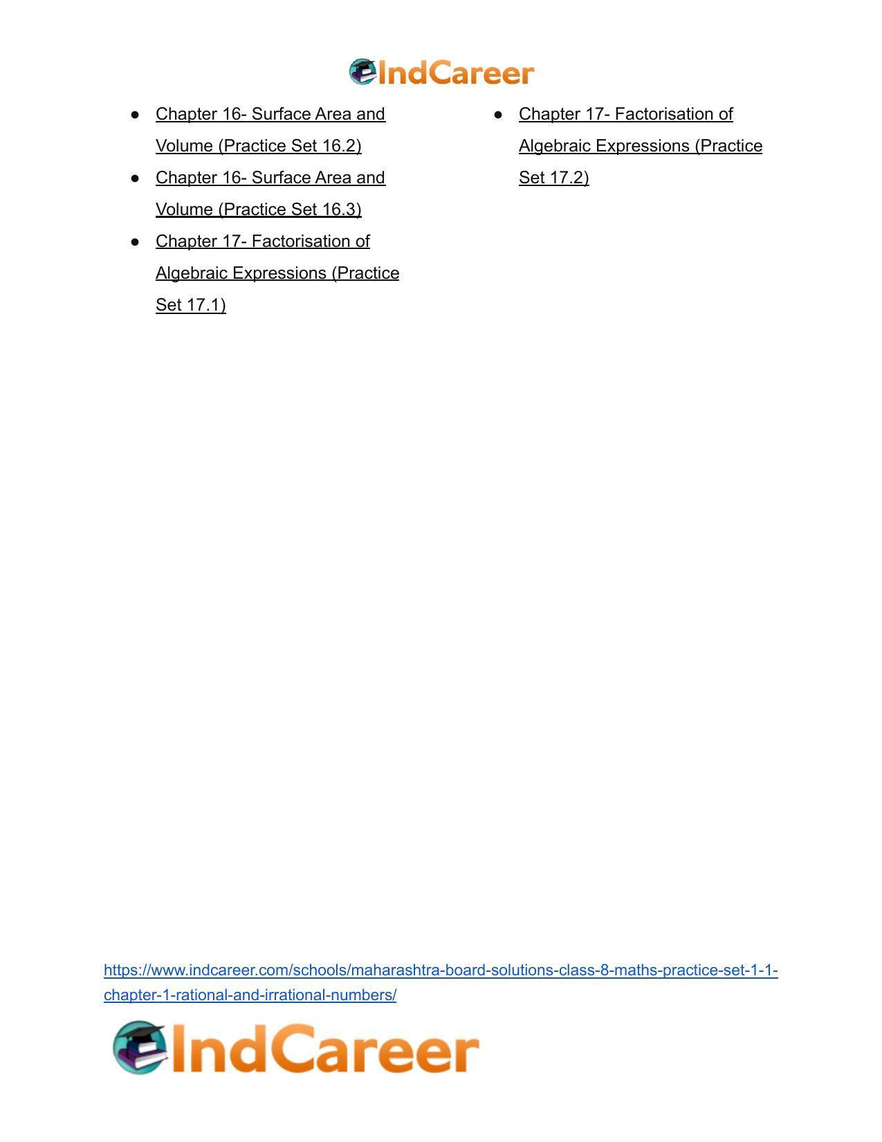 Maharashtra Board Solutions Class 8-Maths (Practice Set 1.1): Chapter 1- Rational and Irrational Numbers - Page 8