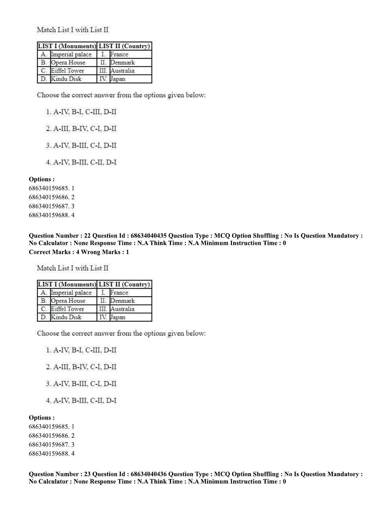 CUET PG 2023: HUQP15 – Painting (Eng) - Shift 3 (25-06-2023) Question Paper - Page 21