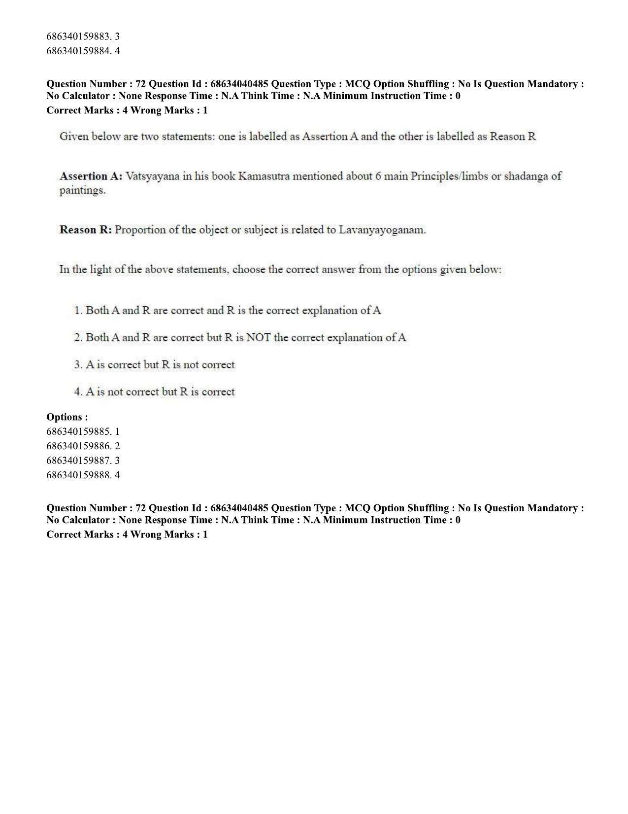 CUET PG 2023: HUQP15 – Painting (Eng) - Shift 3 (25-06-2023) Question Paper - Page 65