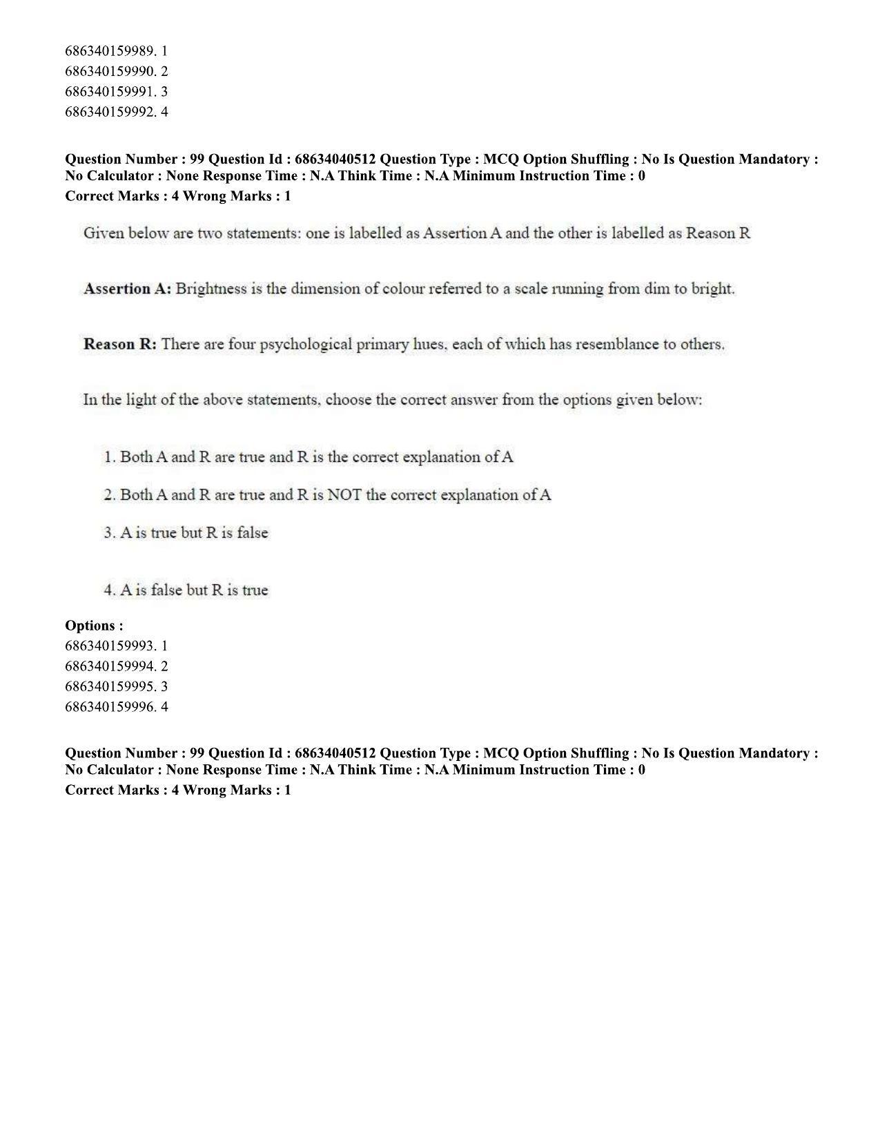 CUET PG 2023: HUQP15 – Painting (Eng) - Shift 3 (25-06-2023) Question Paper - Page 95